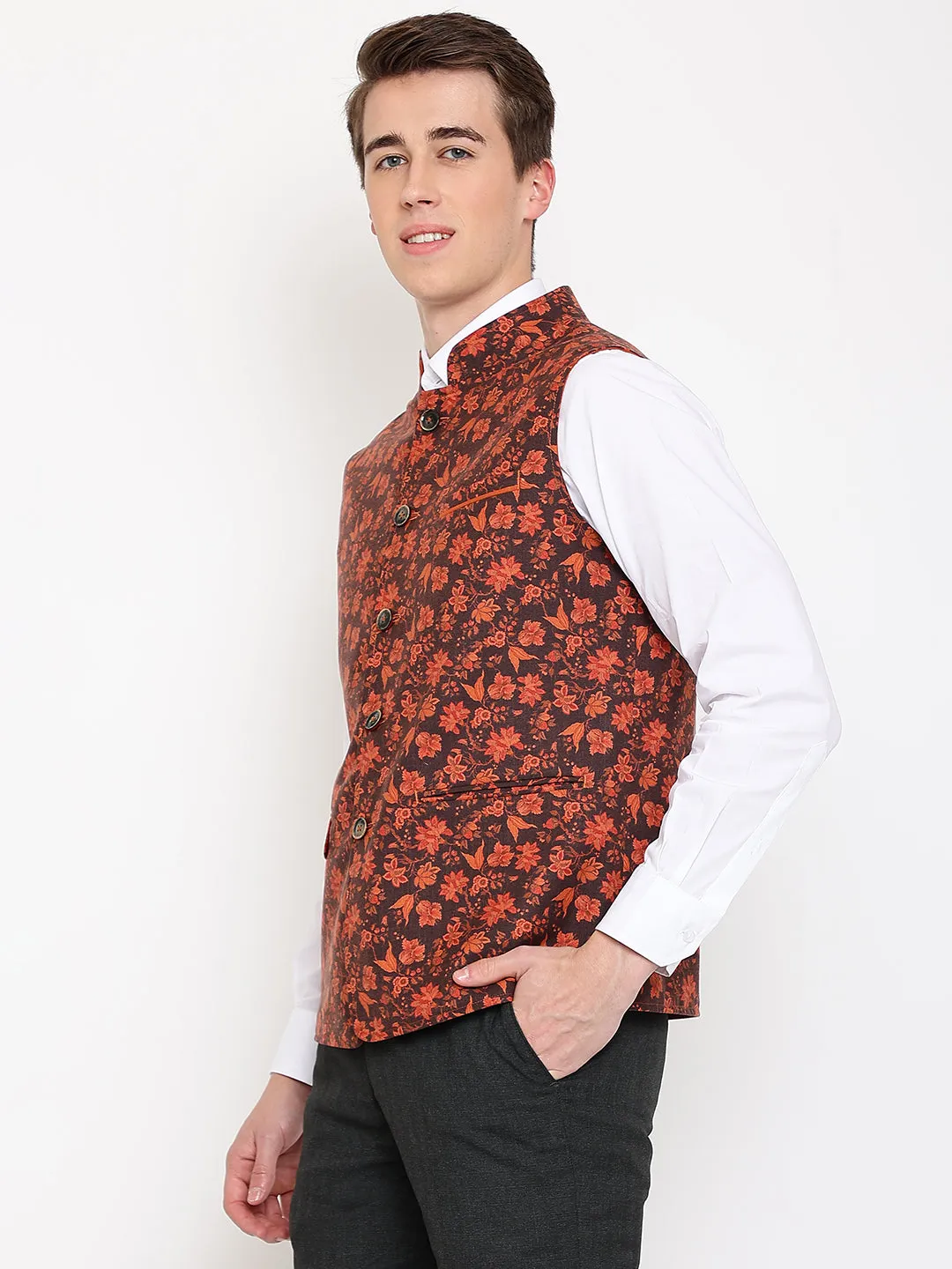 Men's Rust Reversible Waist Coat