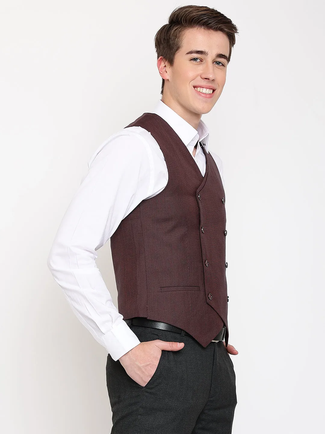 Mens Rust Waist Coat