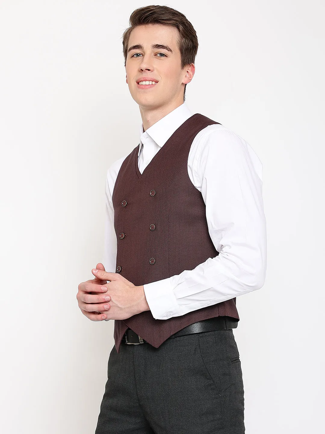 Mens Rust Waist Coat