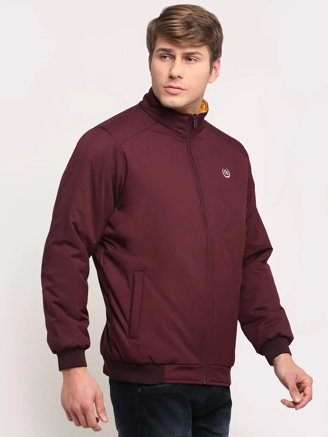 Men's Wine & Mustard Reversible Jacket