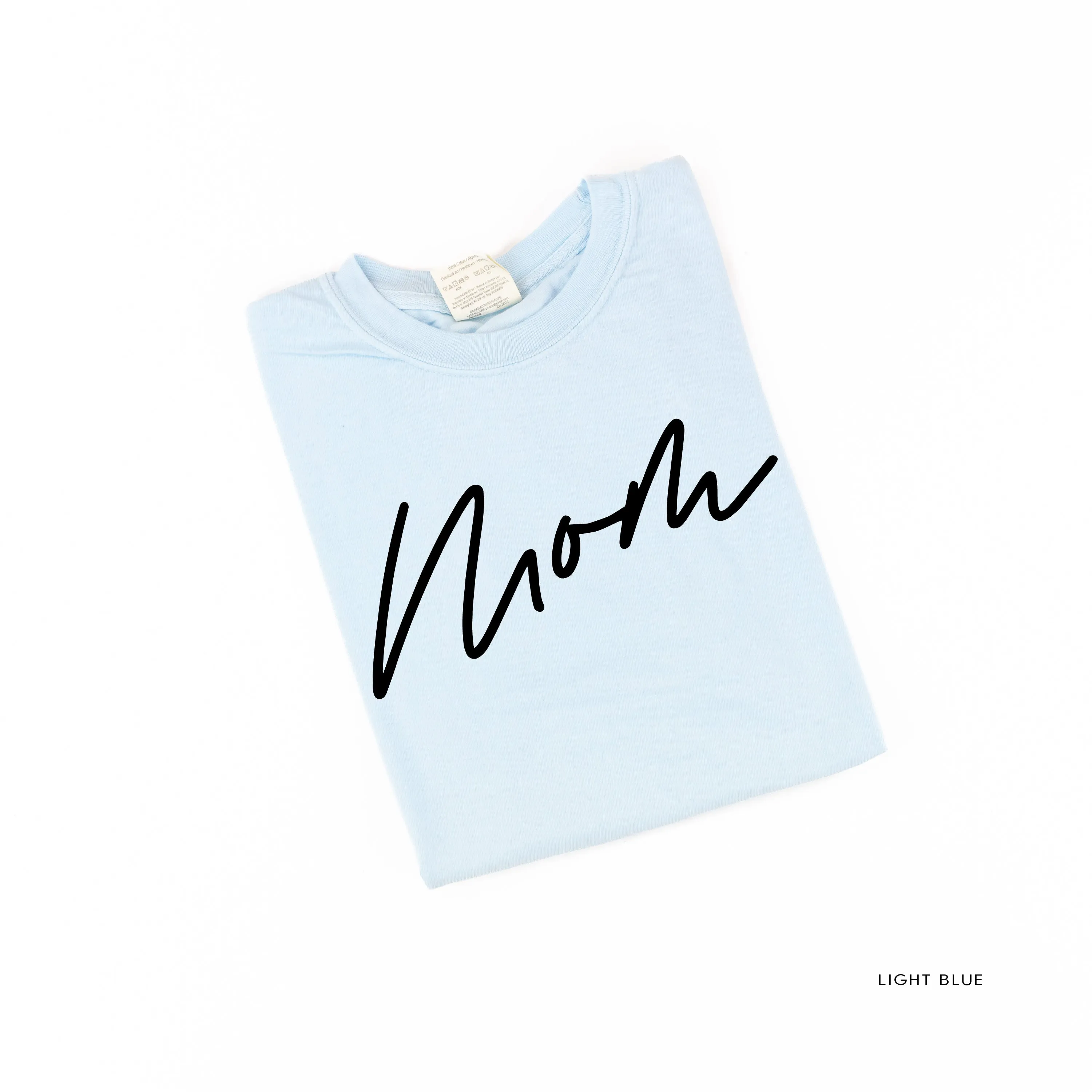 Mom (Cursive) - Basics Collection - Comfort Colors Tee