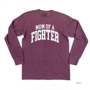 Mom of a Fighter - Varsity - LONG SLEEVE COMFORT COLORS TEE