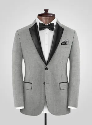 Napolean Worsted Light Gray Wool Tuxedo Jacket