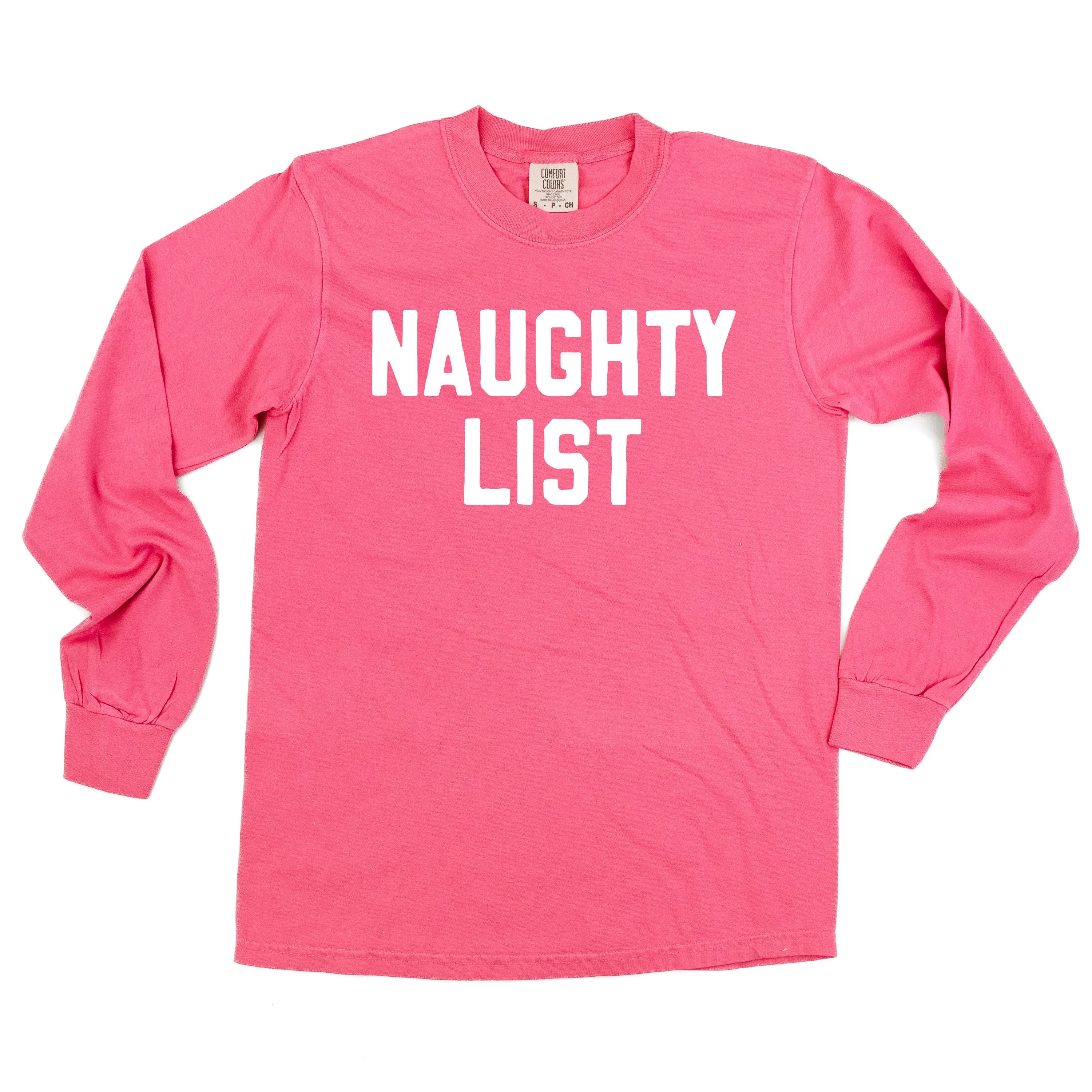 Naughty List - LONG SLEEVE Comfort Colors Tee