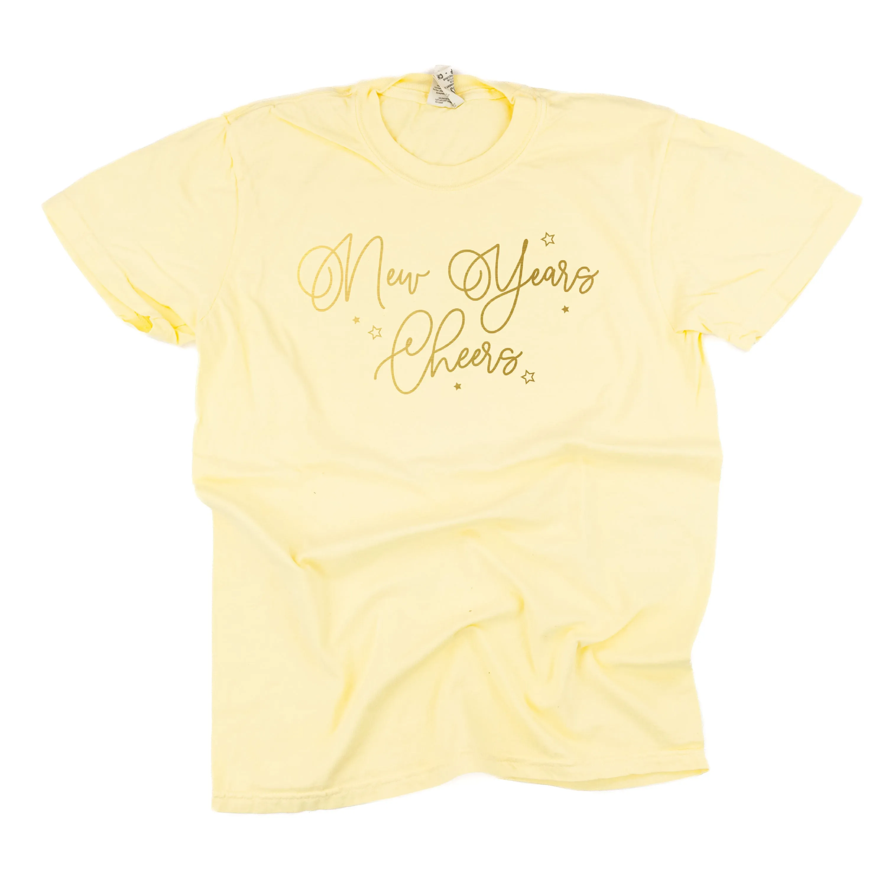 New Years Cheers - Stars/Script - Comfort Colors Tee