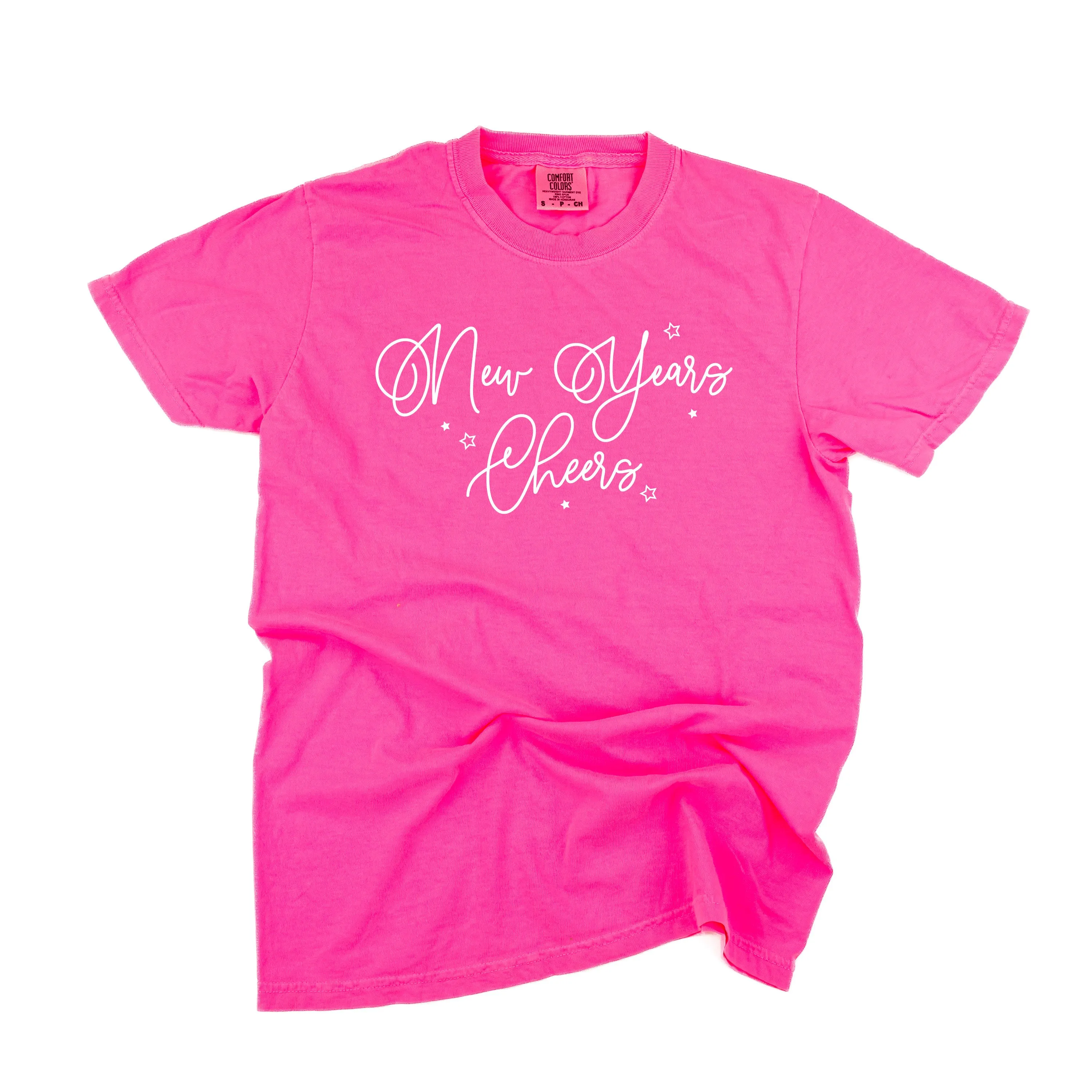 New Years Cheers - Stars/Script - Comfort Colors Tee