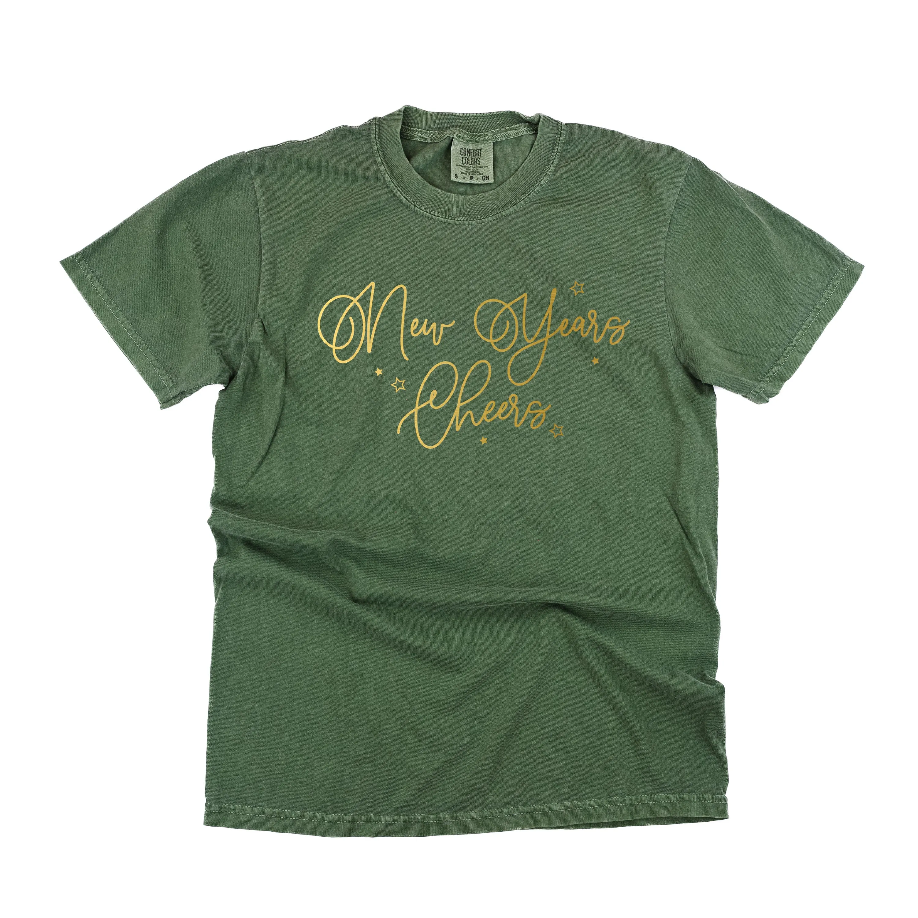 New Years Cheers - Stars/Script - Comfort Colors Tee