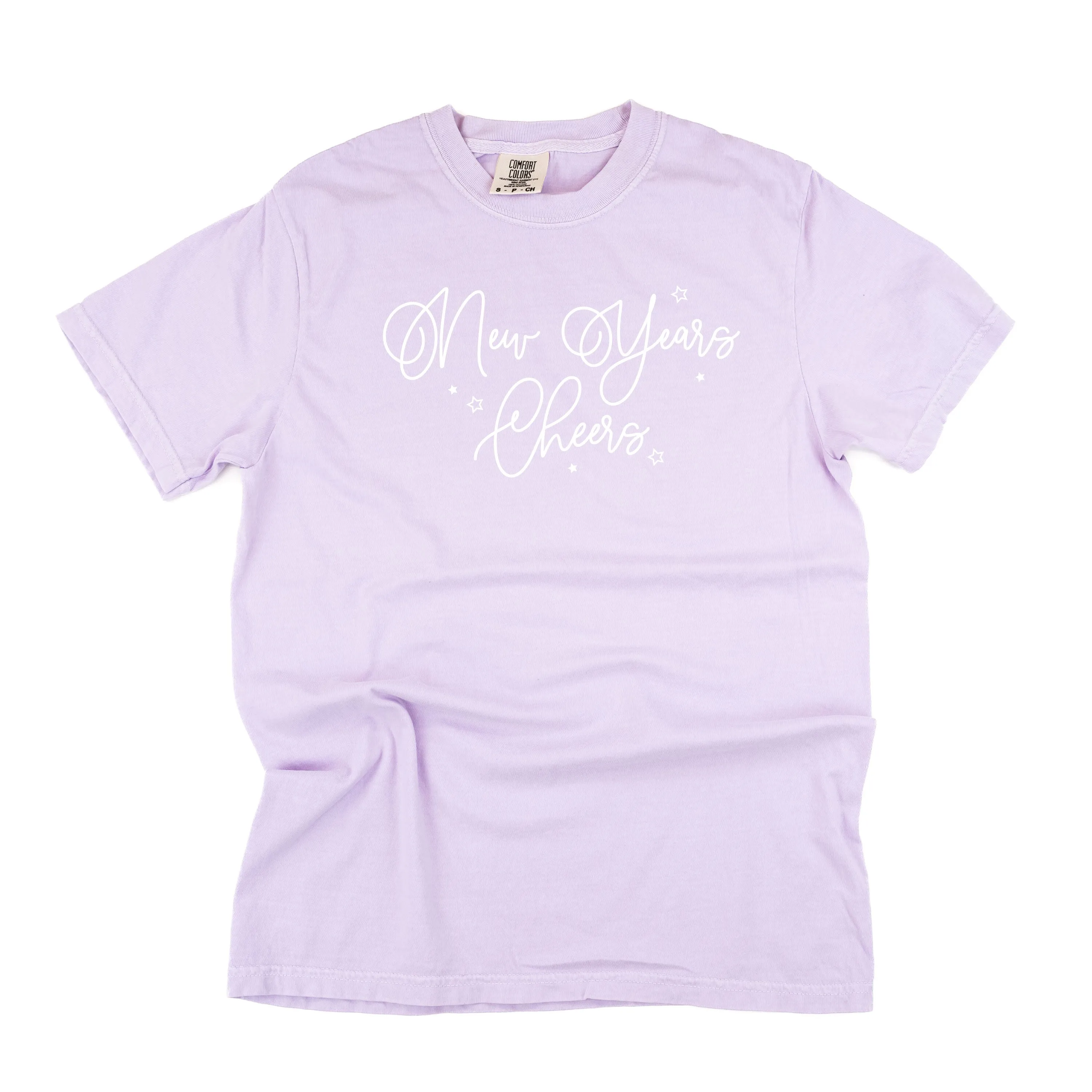 New Years Cheers - Stars/Script - Comfort Colors Tee