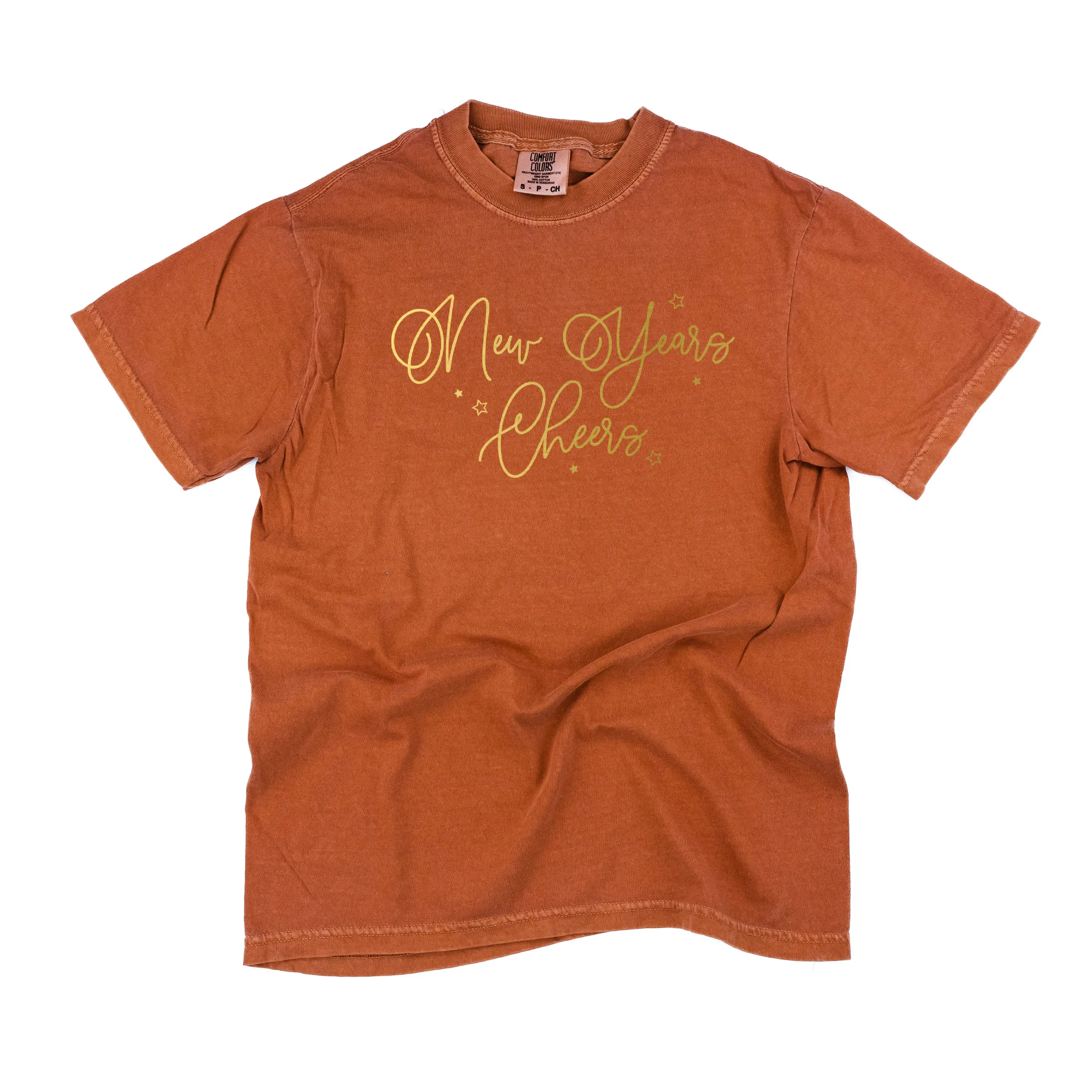 New Years Cheers - Stars/Script - Comfort Colors Tee