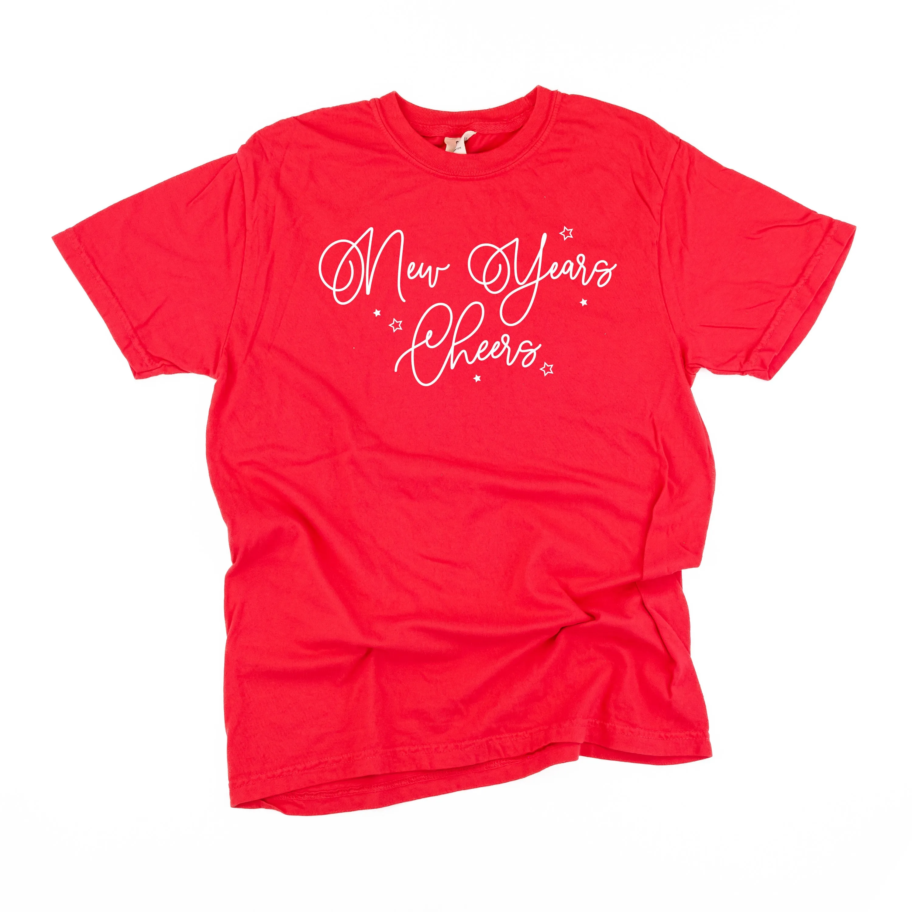 New Years Cheers - Stars/Script - Comfort Colors Tee