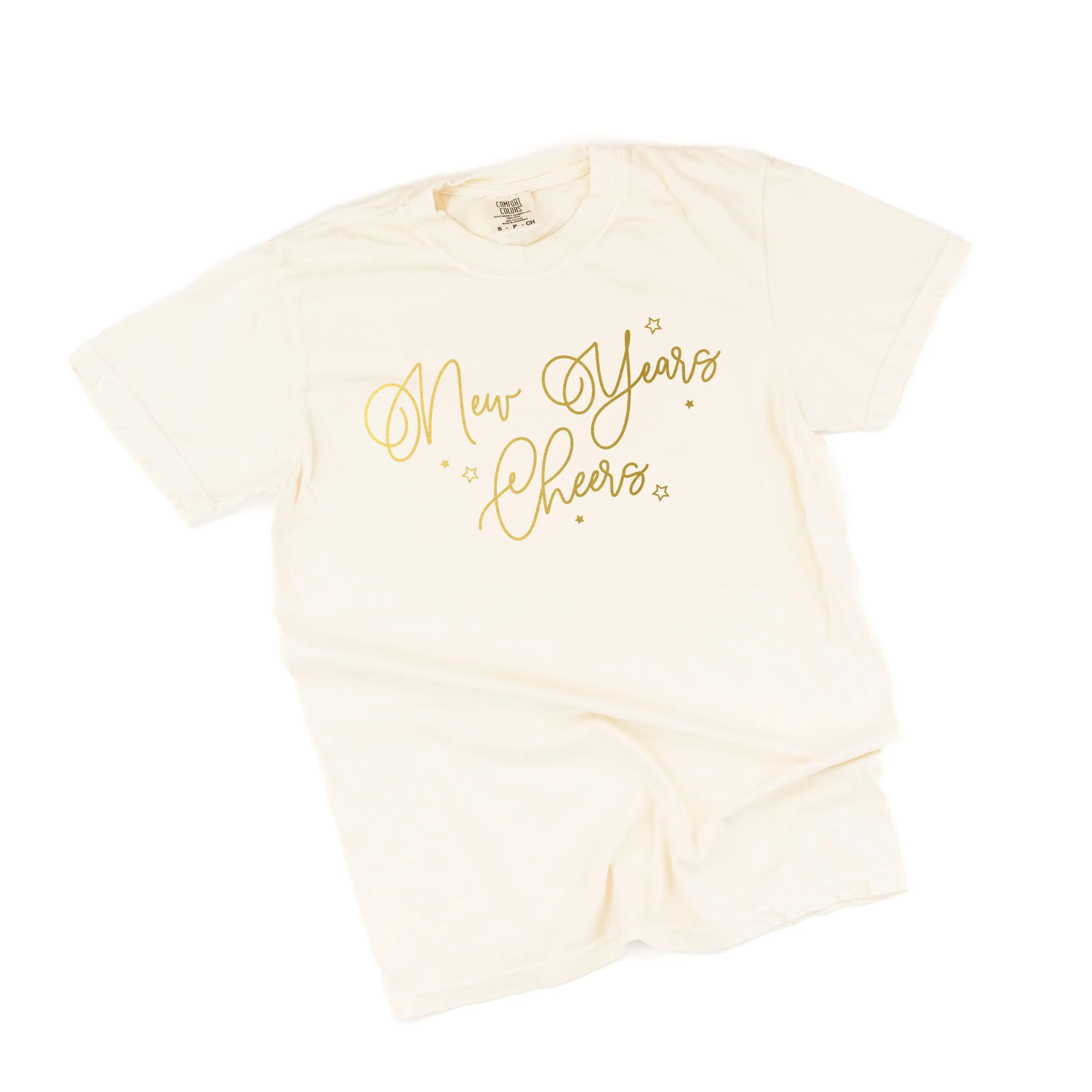 New Years Cheers - Stars/Script - Comfort Colors Tee