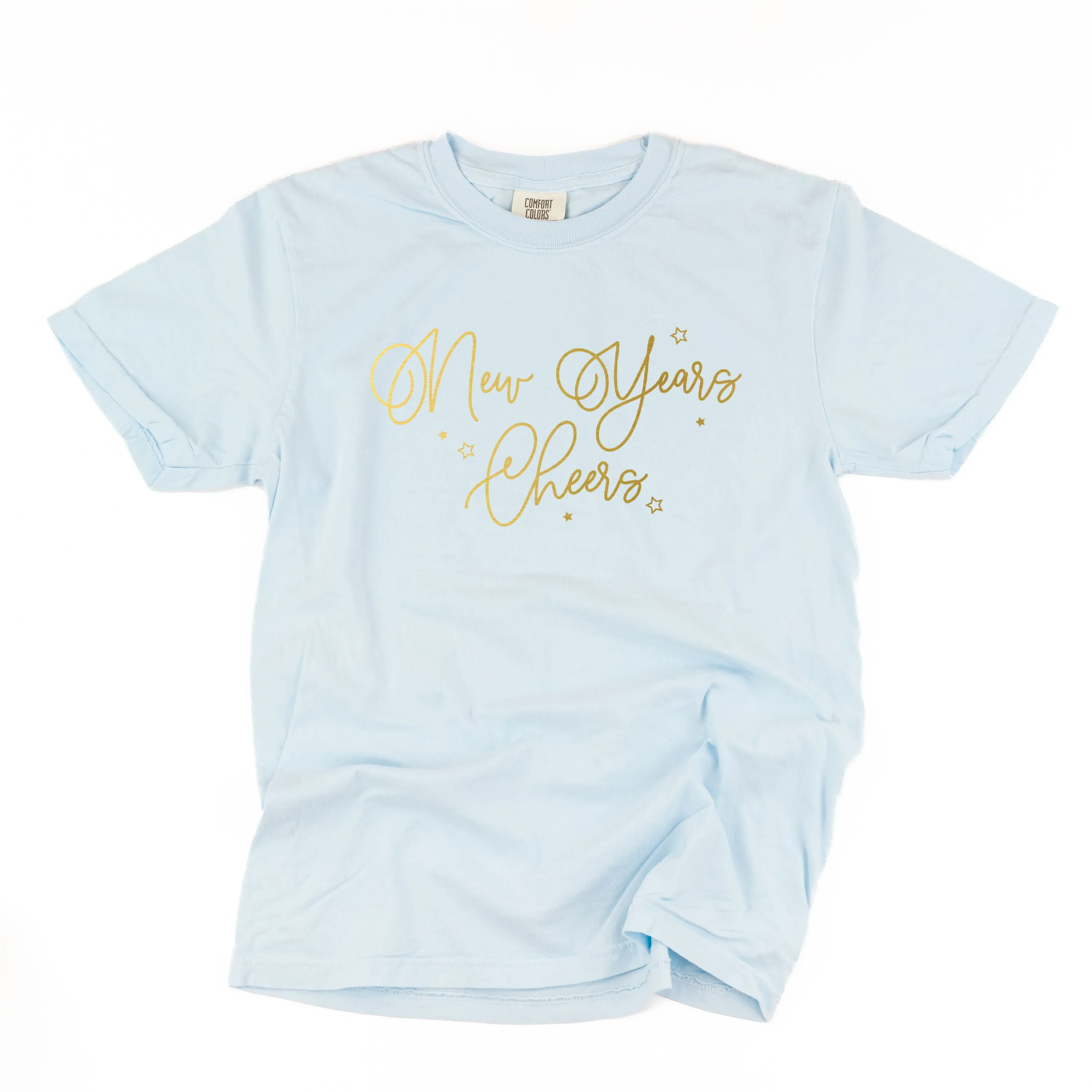 New Years Cheers - Stars/Script - Comfort Colors Tee