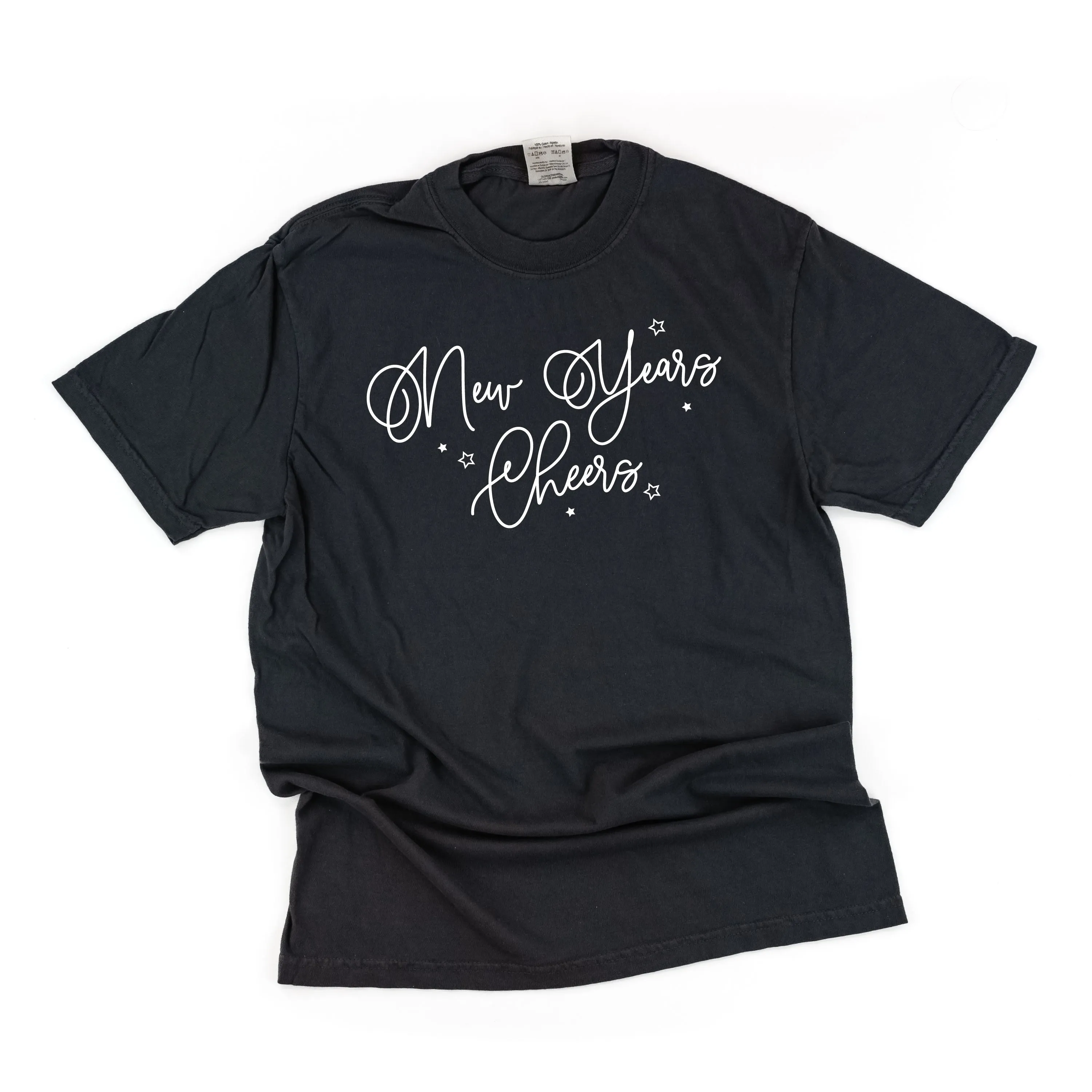 New Years Cheers - Stars/Script - Comfort Colors Tee