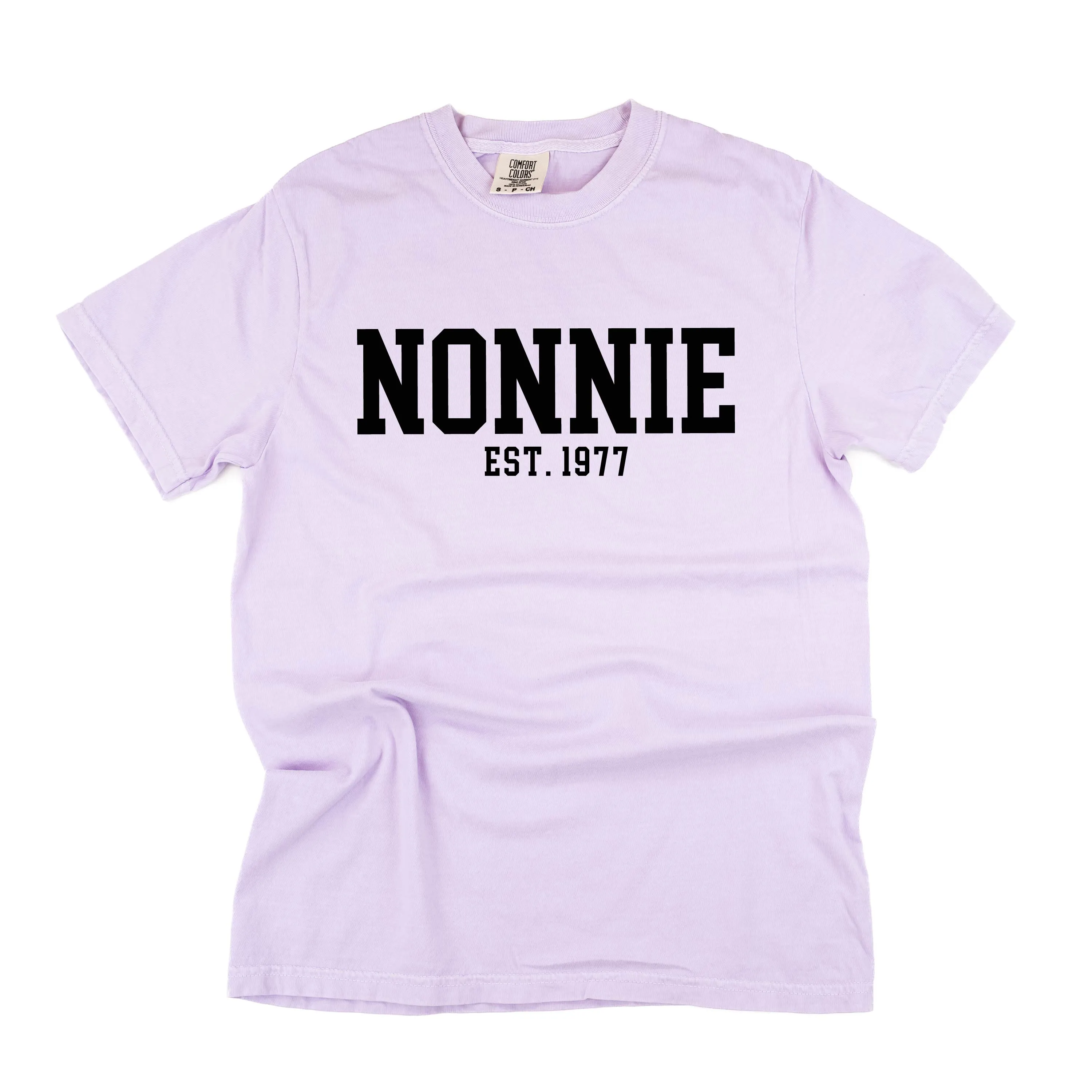 Nonnie - EST. (Select Your Year) - SHORT SLEEVE COMFORT COLORS TEE