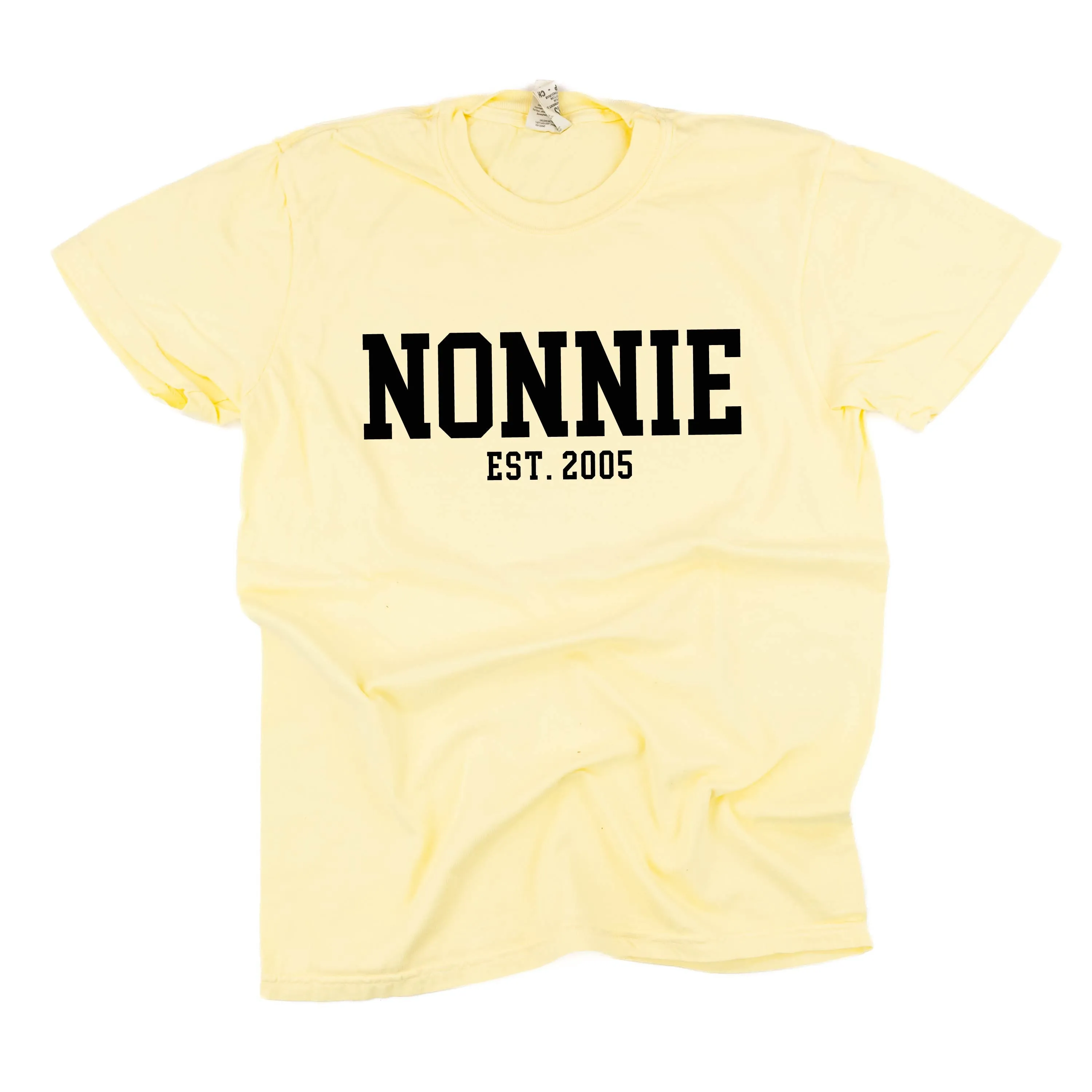 Nonnie - EST. (Select Your Year) - SHORT SLEEVE COMFORT COLORS TEE