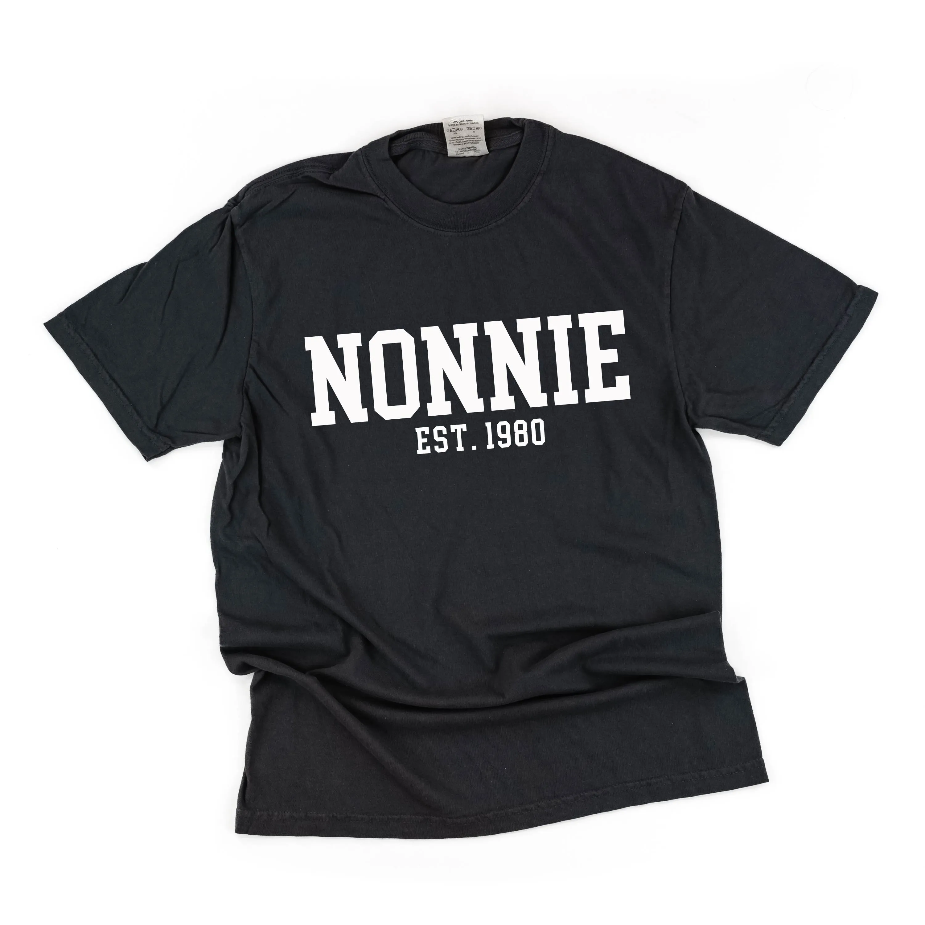 Nonnie - EST. (Select Your Year) - SHORT SLEEVE COMFORT COLORS TEE