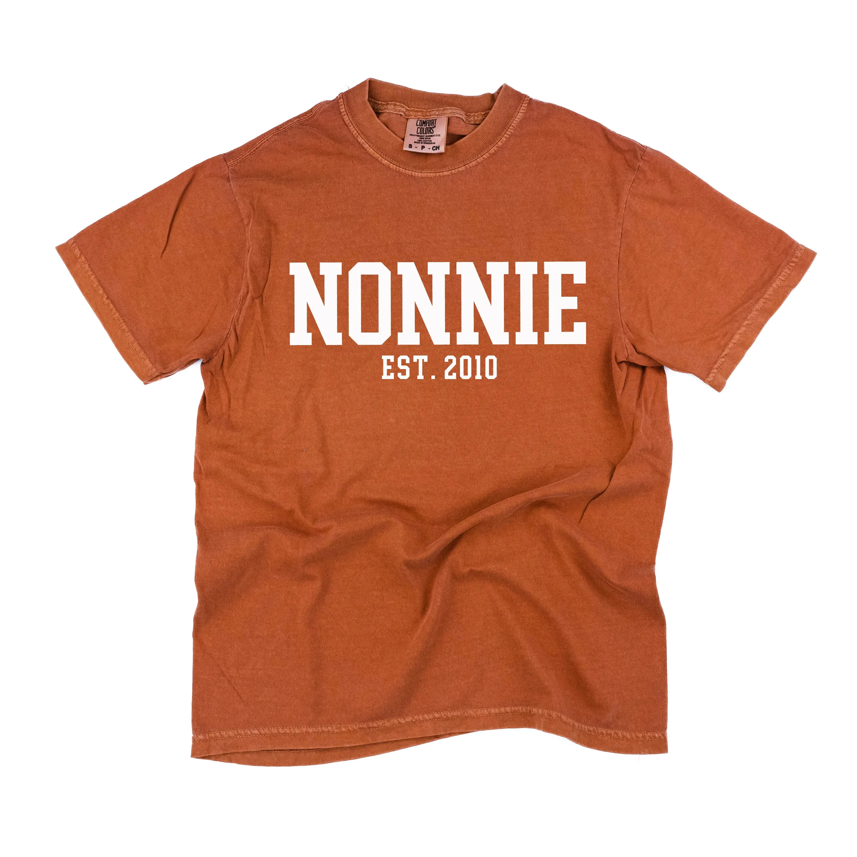 Nonnie - EST. (Select Your Year) - SHORT SLEEVE COMFORT COLORS TEE