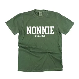 Nonnie - EST. (Select Your Year) - SHORT SLEEVE COMFORT COLORS TEE