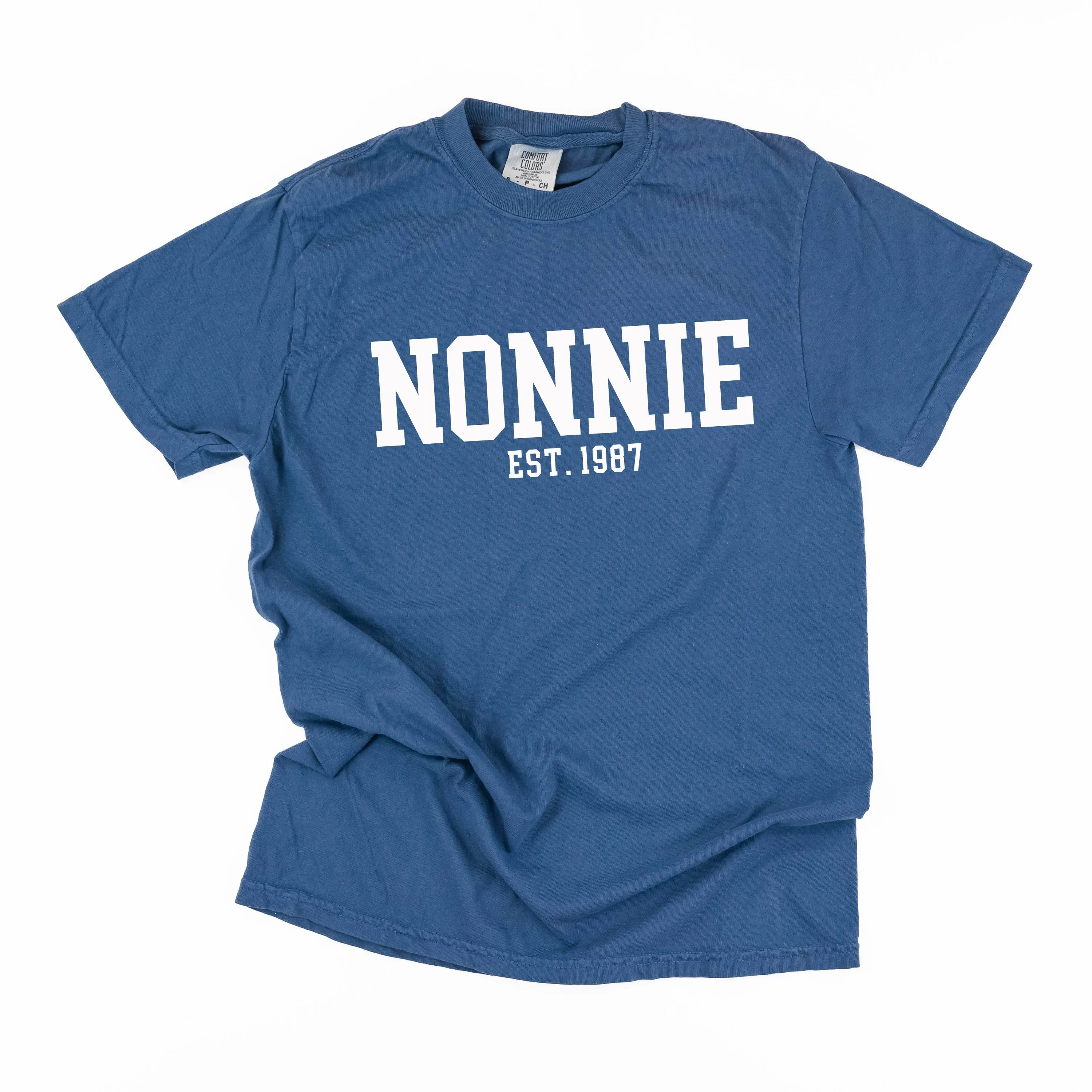 Nonnie - EST. (Select Your Year) - SHORT SLEEVE COMFORT COLORS TEE