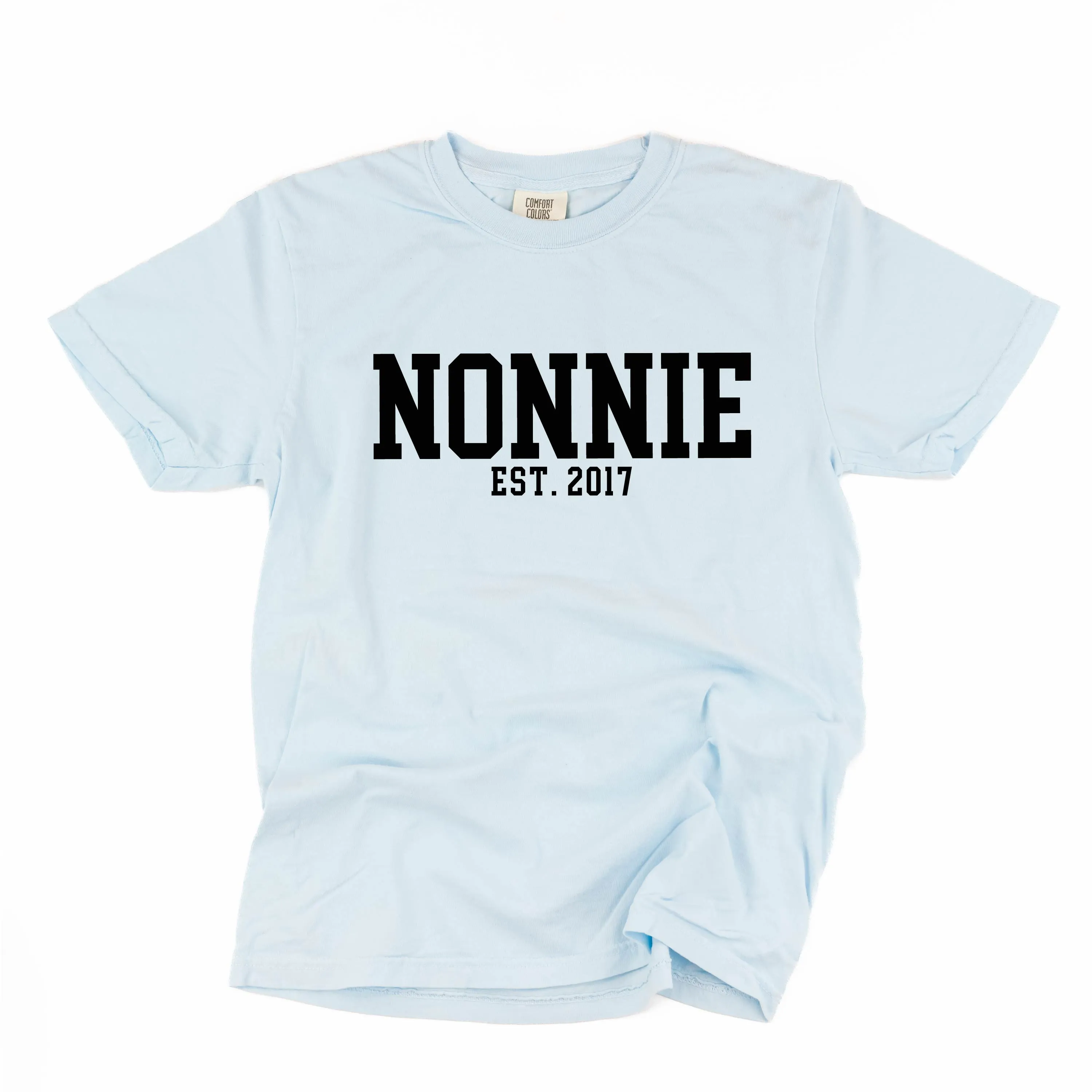 Nonnie - EST. (Select Your Year) - SHORT SLEEVE COMFORT COLORS TEE