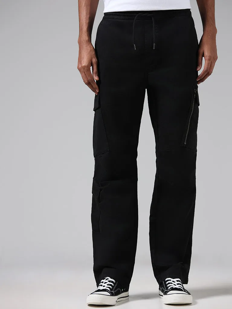 Nuon Black Relaxed - Fit Mid - Rise Jeans