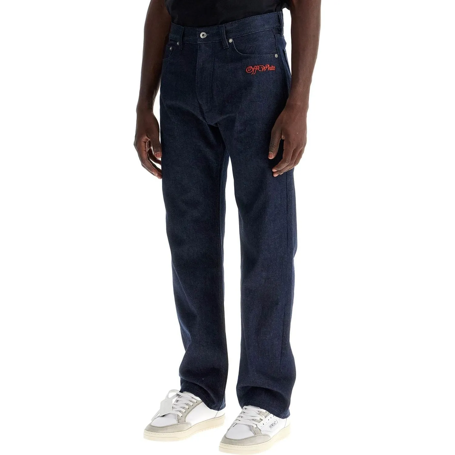 Off-White embroidered logo jeans with