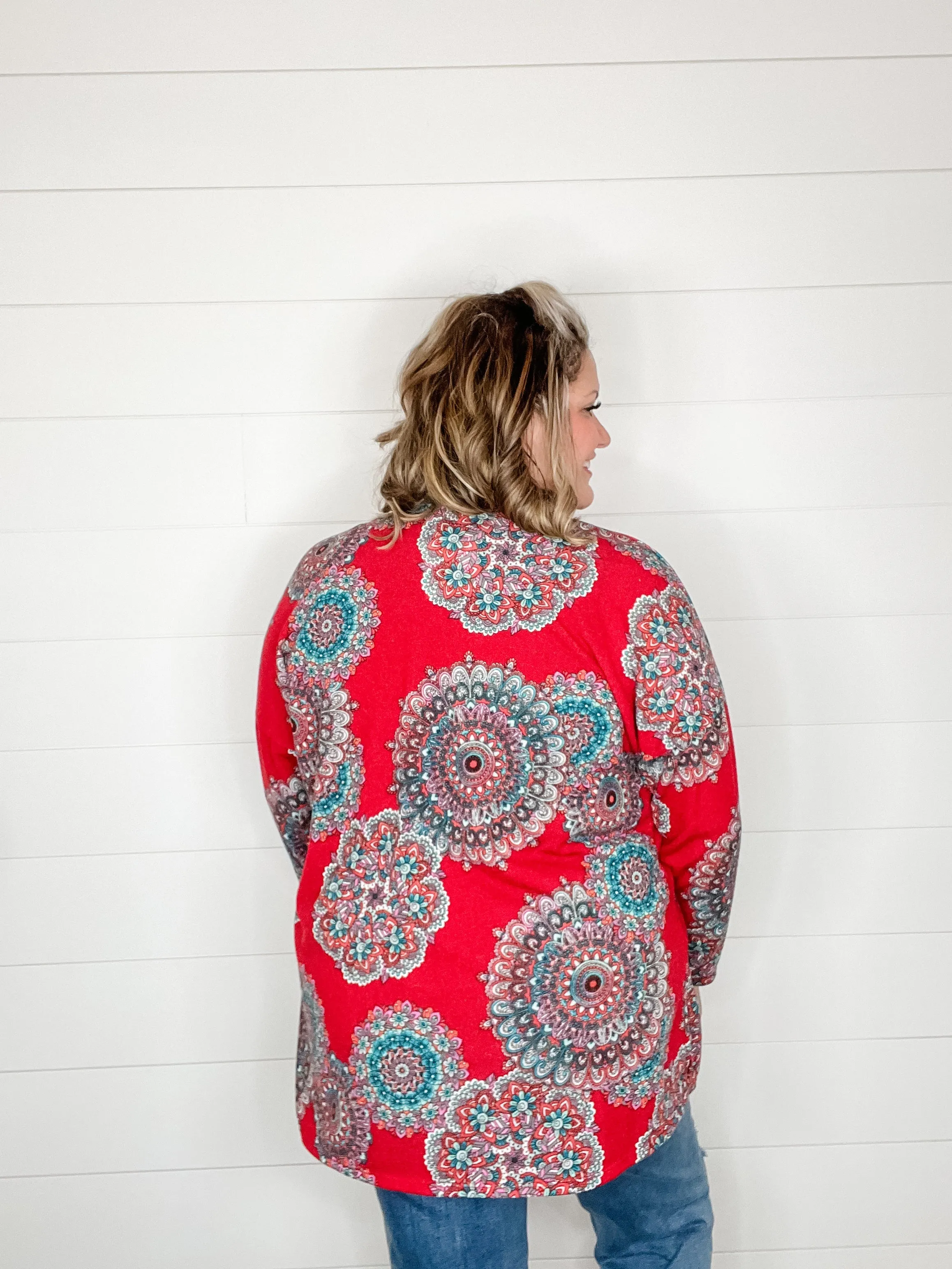 "Look Around" Paisley Pattern Cardigan