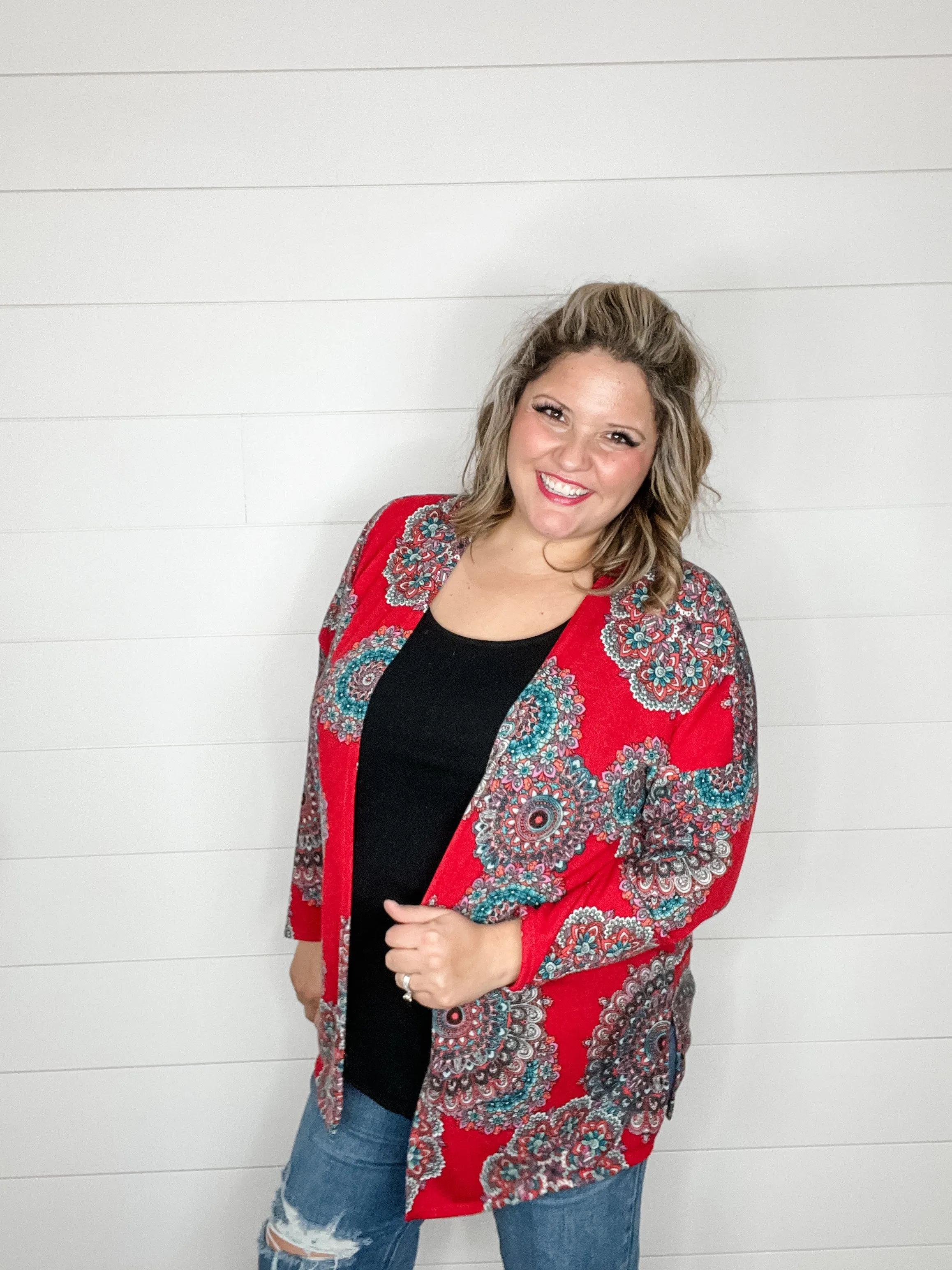 "Look Around" Paisley Pattern Cardigan