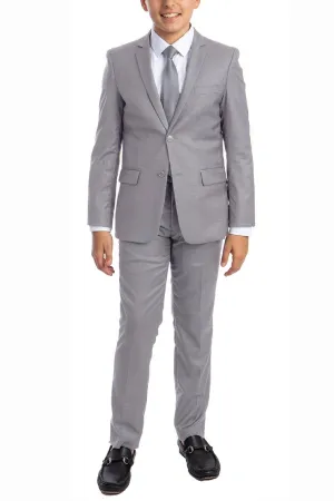 "Noah" Perry Ellis Kids Light Grey 5-Piece Suit