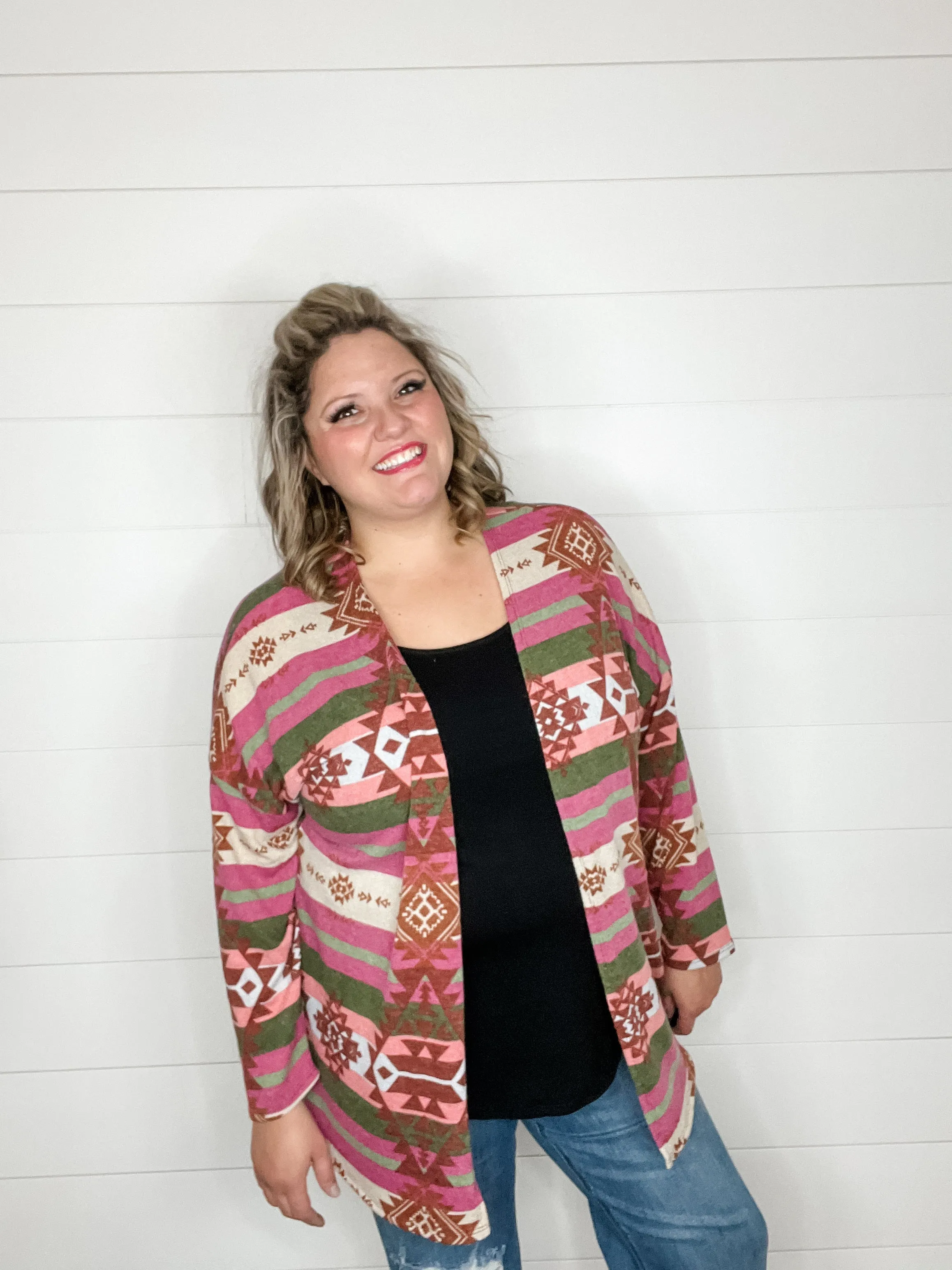 "Ridgeway" Aztec Pattern Cardigan