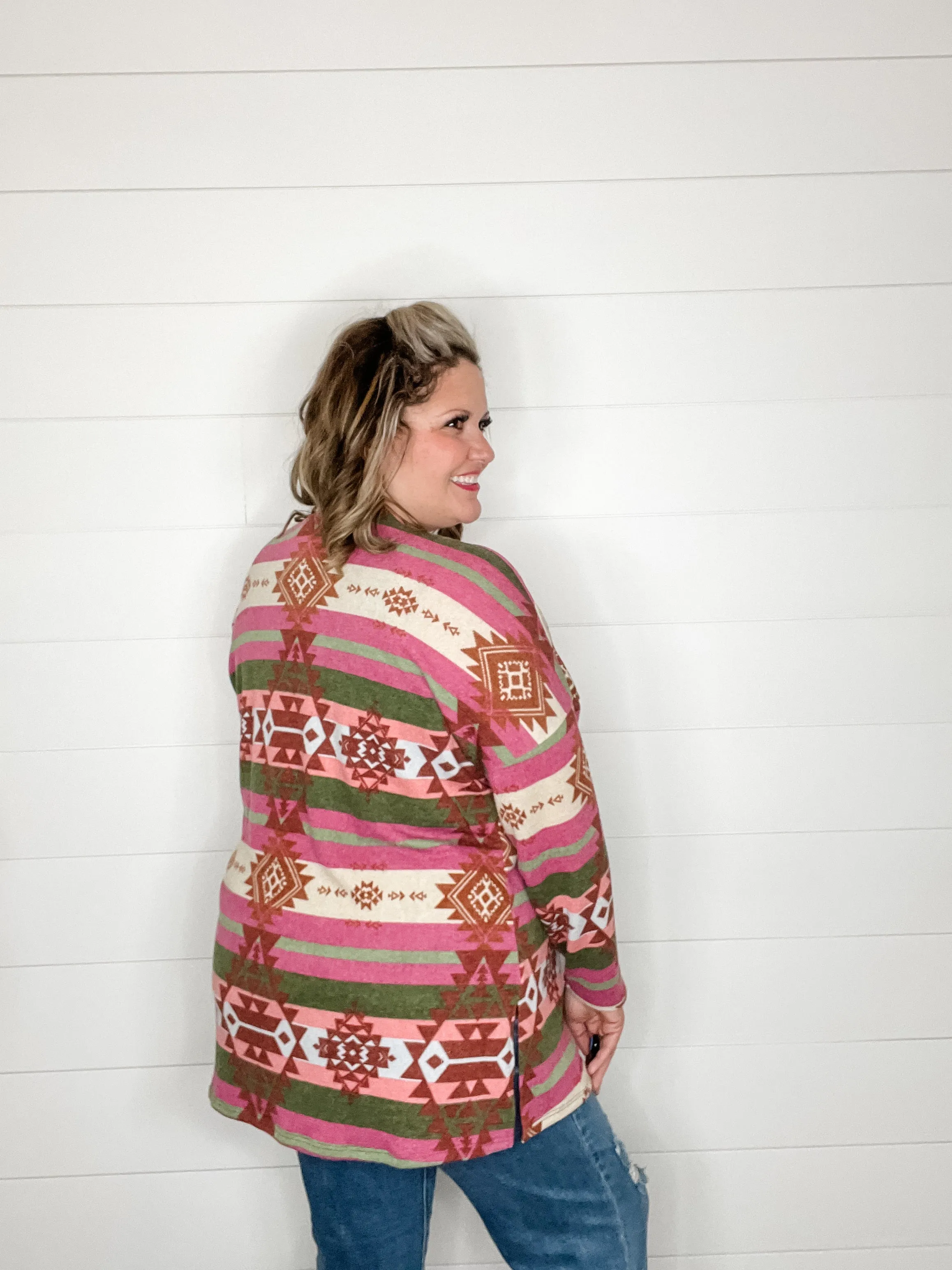 "Ridgeway" Aztec Pattern Cardigan