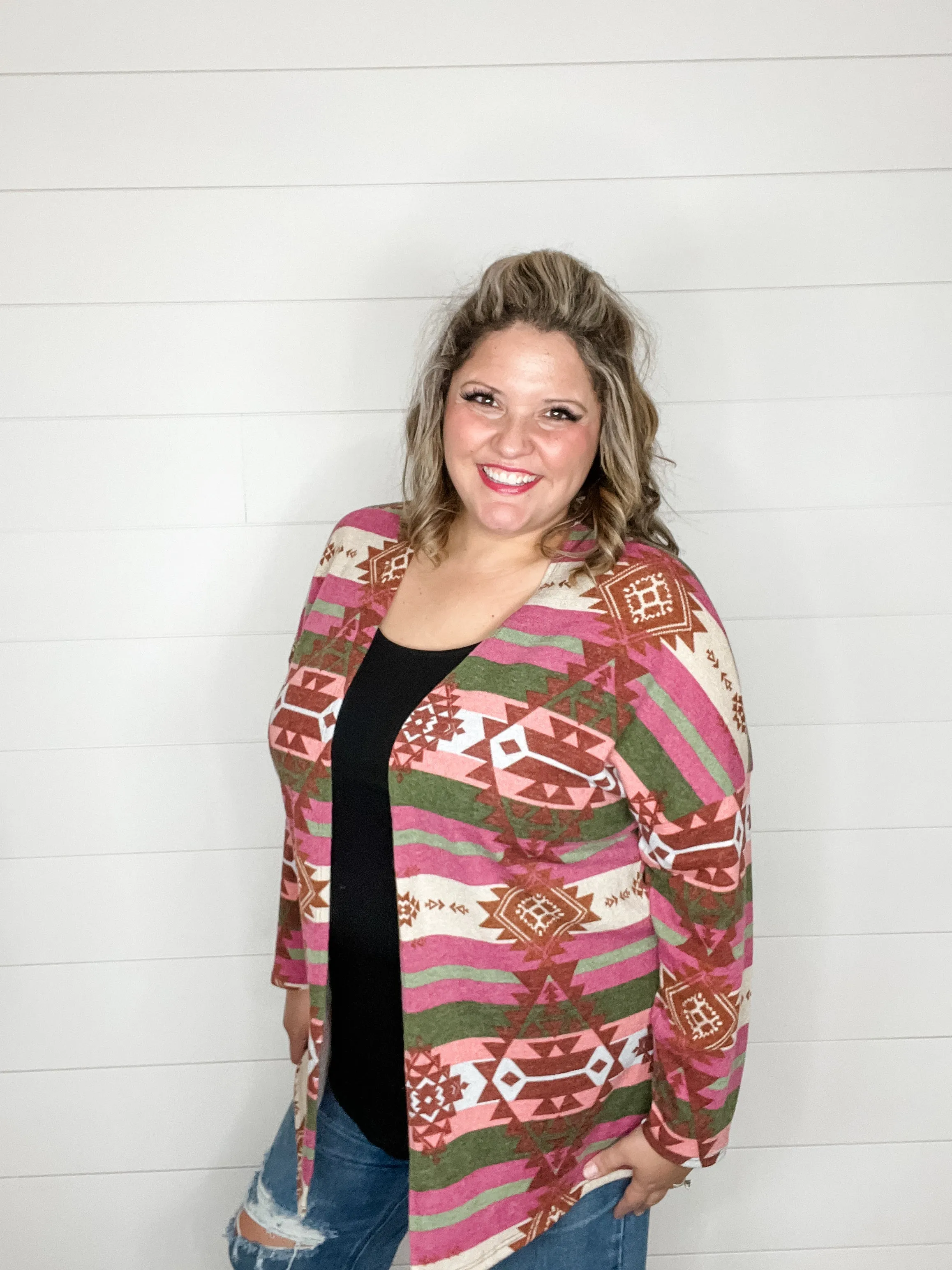 "Ridgeway" Aztec Pattern Cardigan