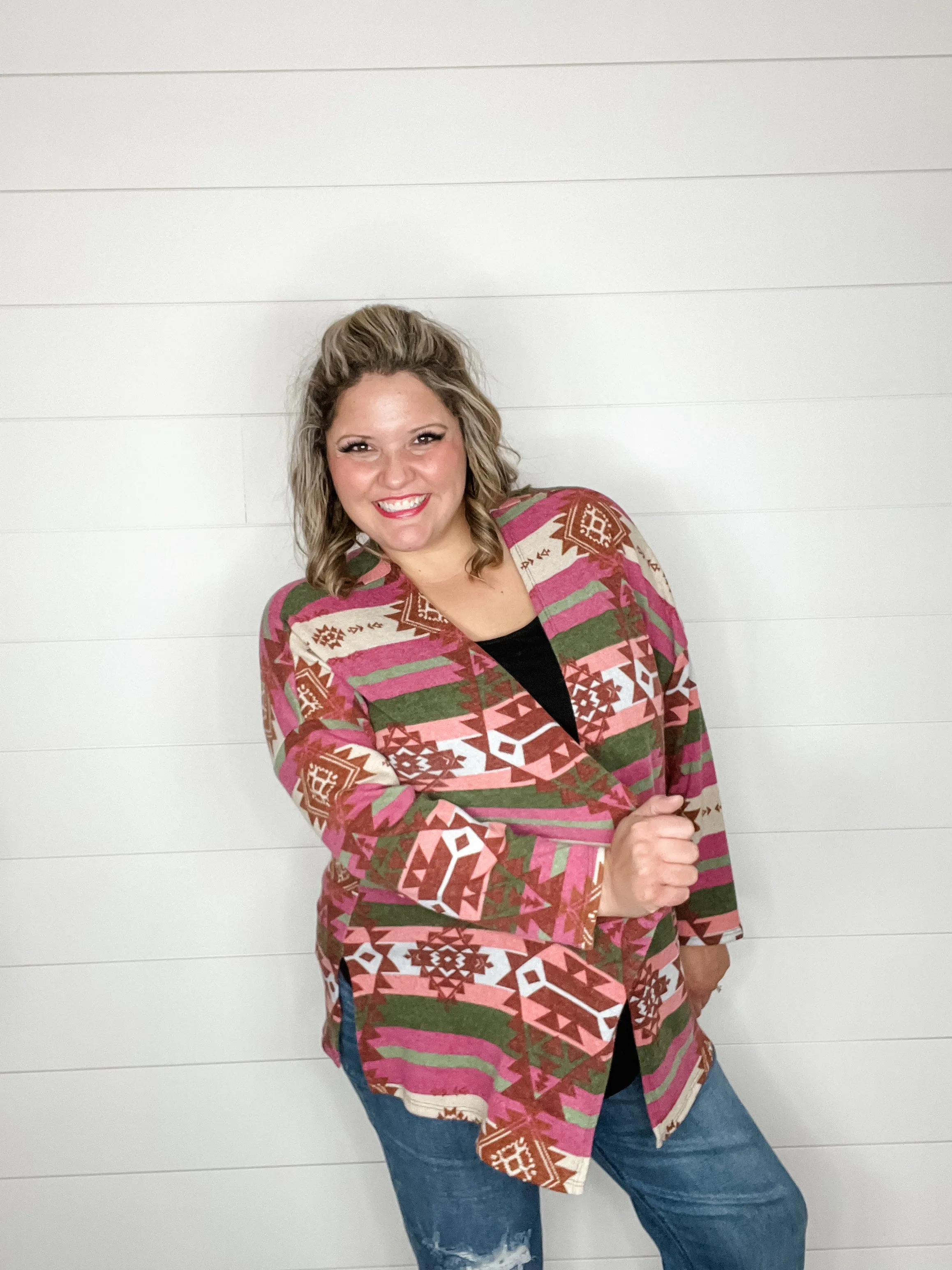 "Ridgeway" Aztec Pattern Cardigan