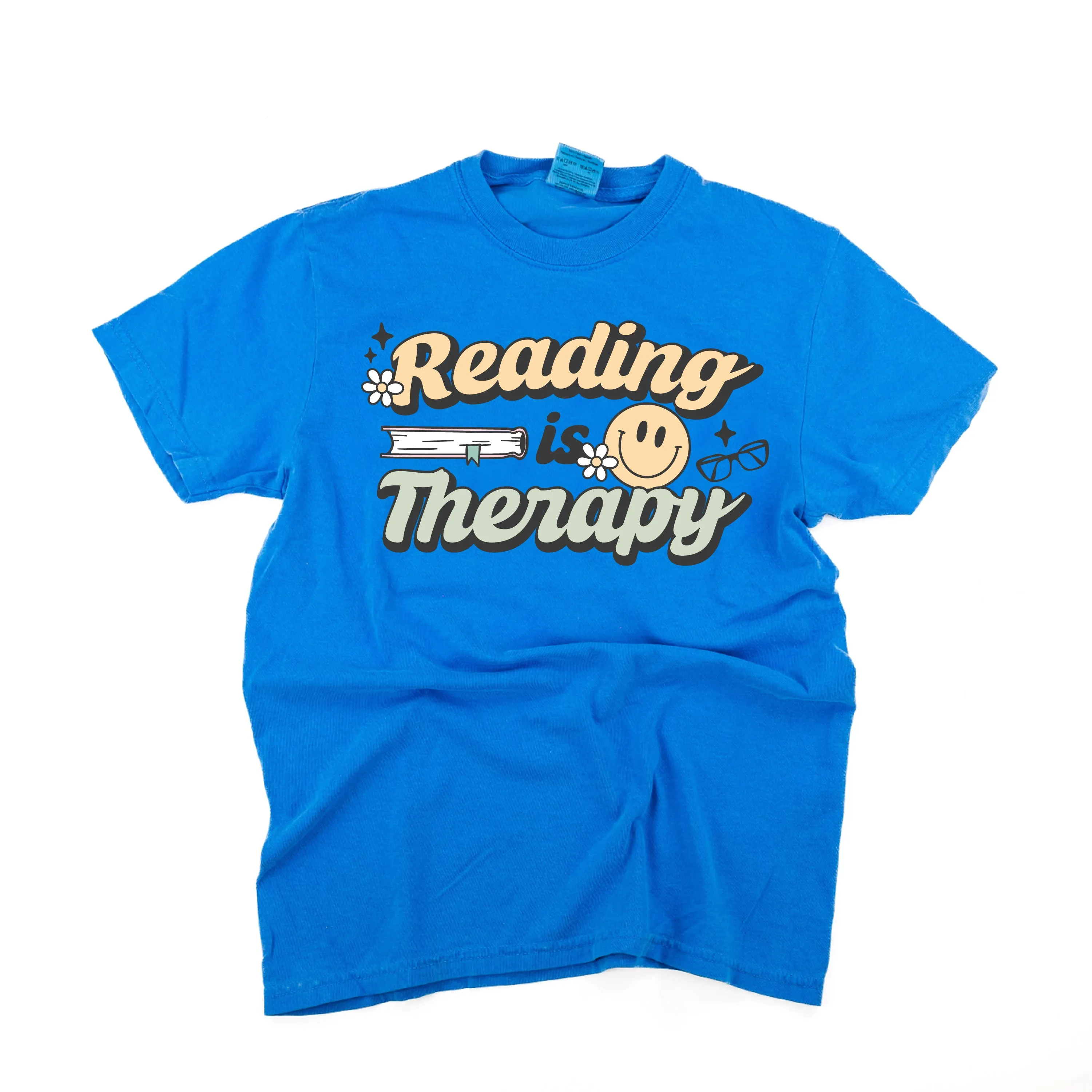 Reading is Therapy - SHORT SLEEVE COMFORT COLORS TEE