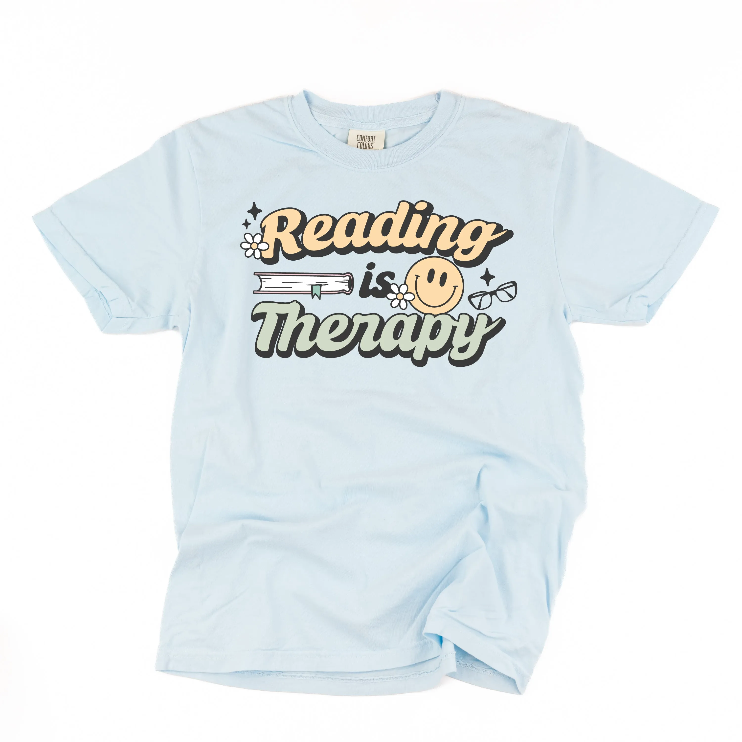 Reading is Therapy - SHORT SLEEVE COMFORT COLORS TEE