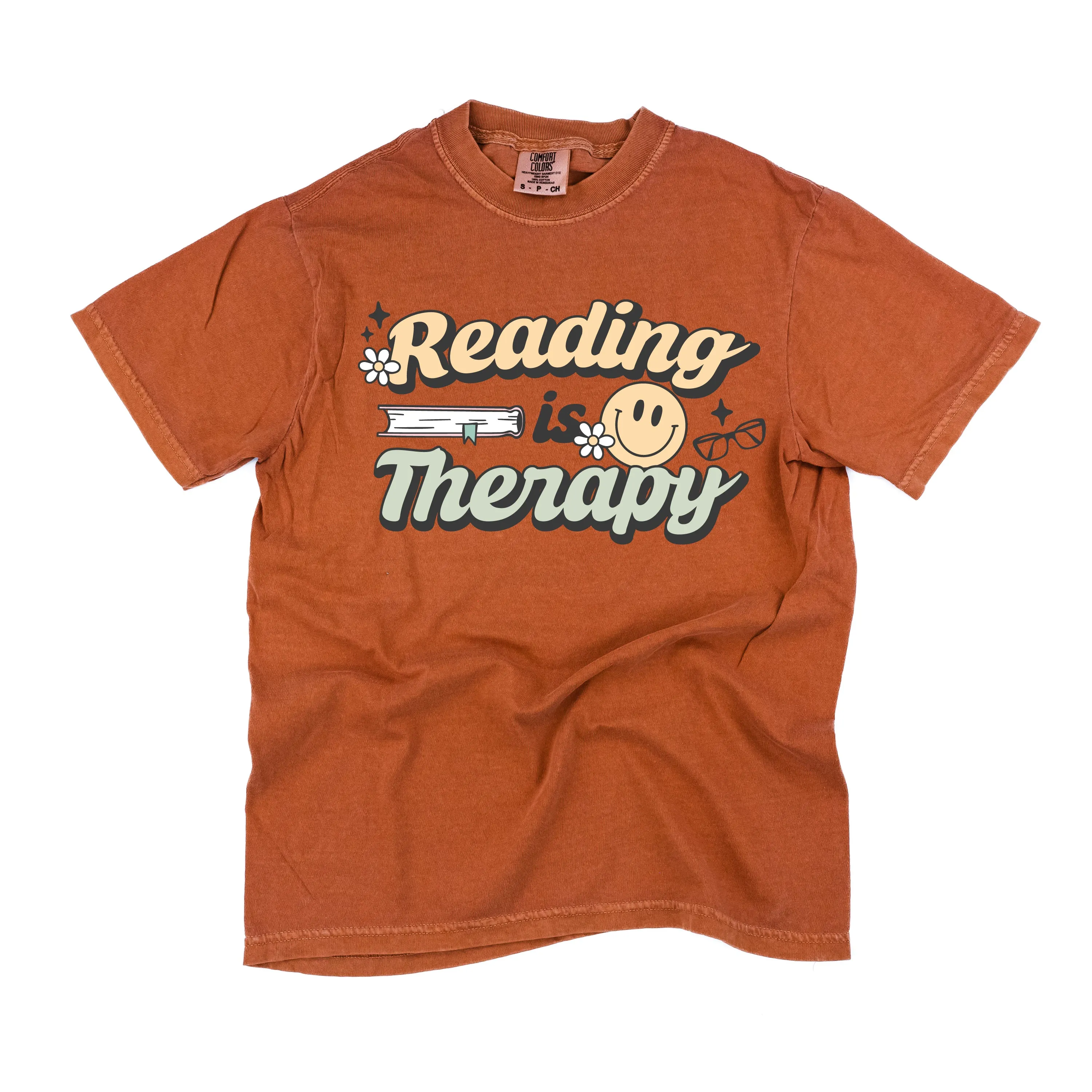 Reading is Therapy - SHORT SLEEVE COMFORT COLORS TEE