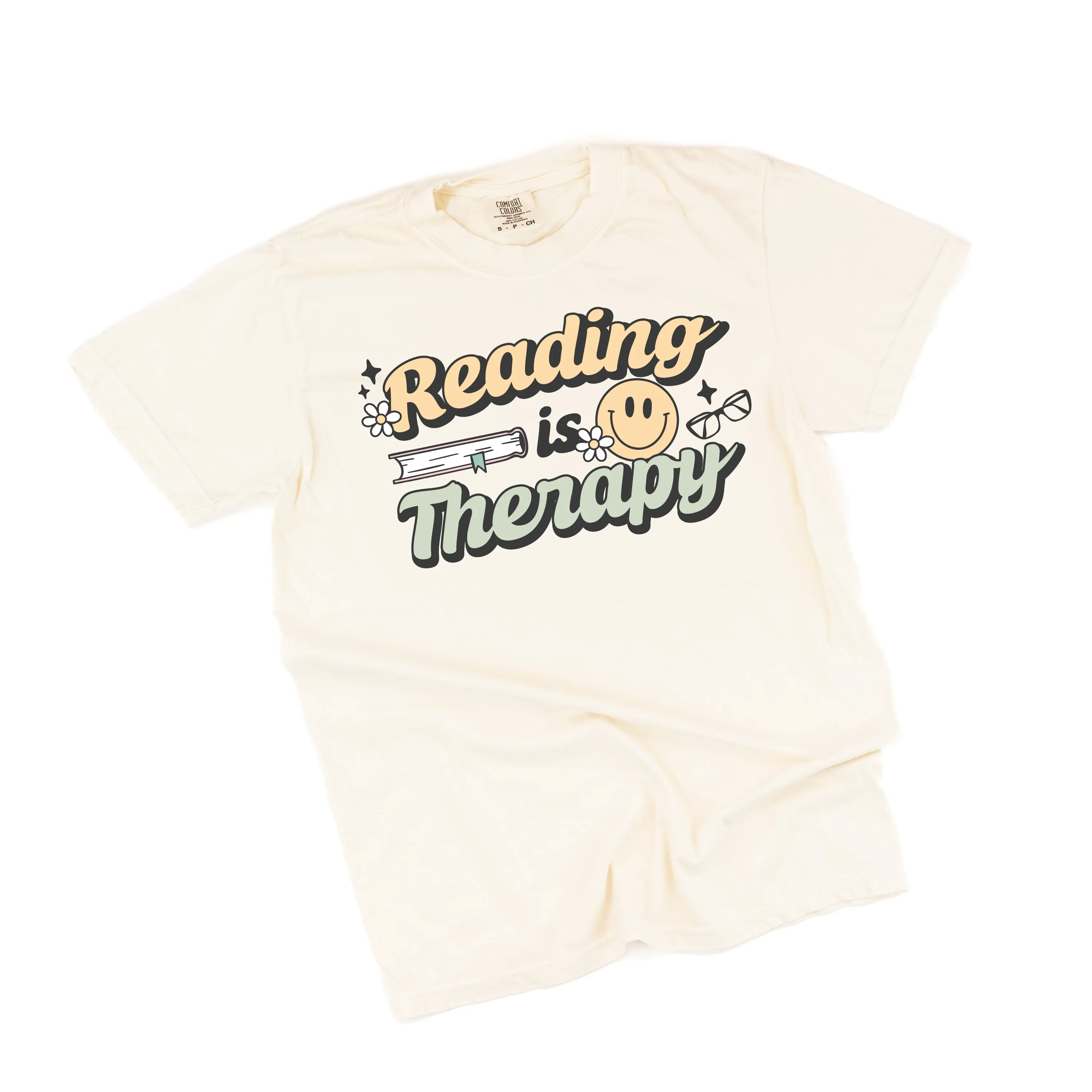 Reading is Therapy - SHORT SLEEVE COMFORT COLORS TEE