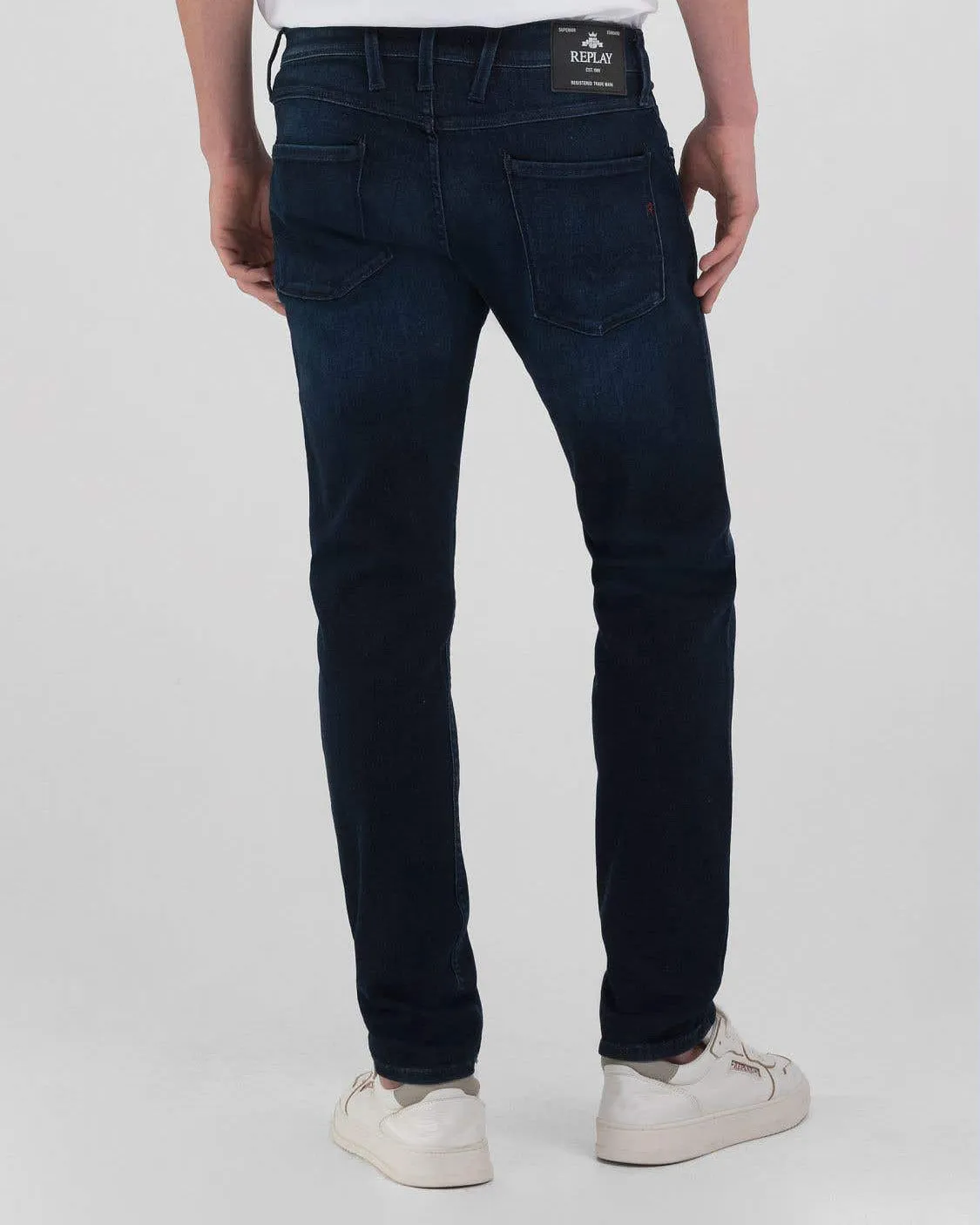 Replay Anbass Slim Fit Mens Jeans - Dark Blue