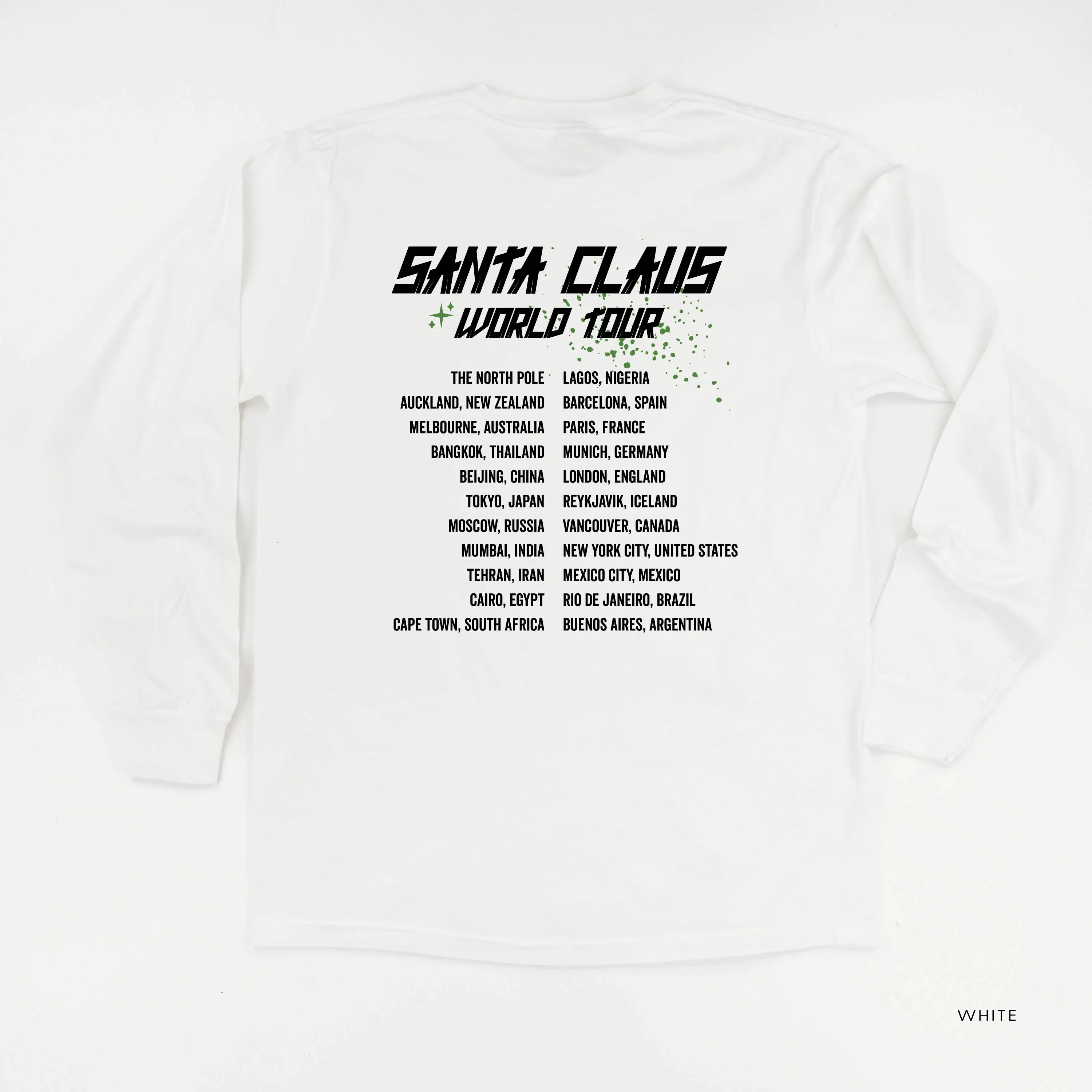 Santa Claus World Tour (f&b) - LONG SLEEVE Comfort Colors Tee