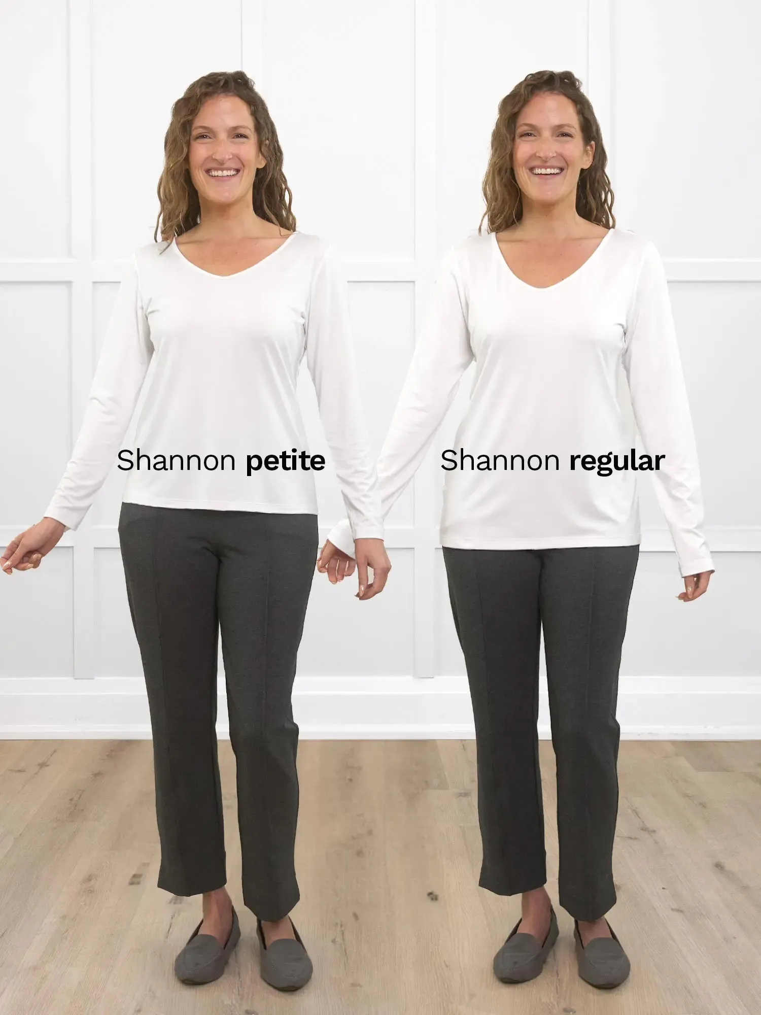 Shannon reversible neckline long sleeve tee