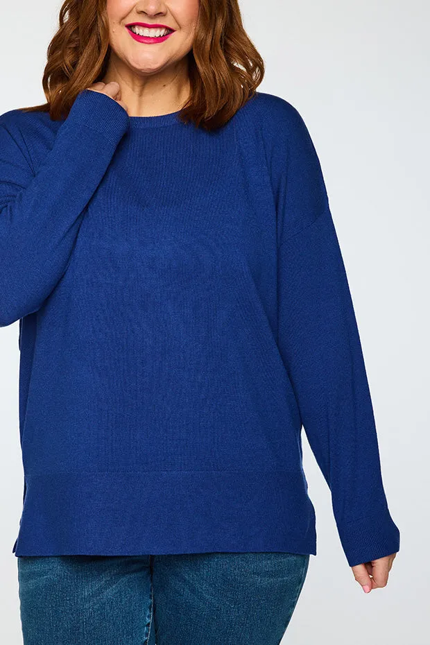 Tully Deep Cobalt Crew Knit