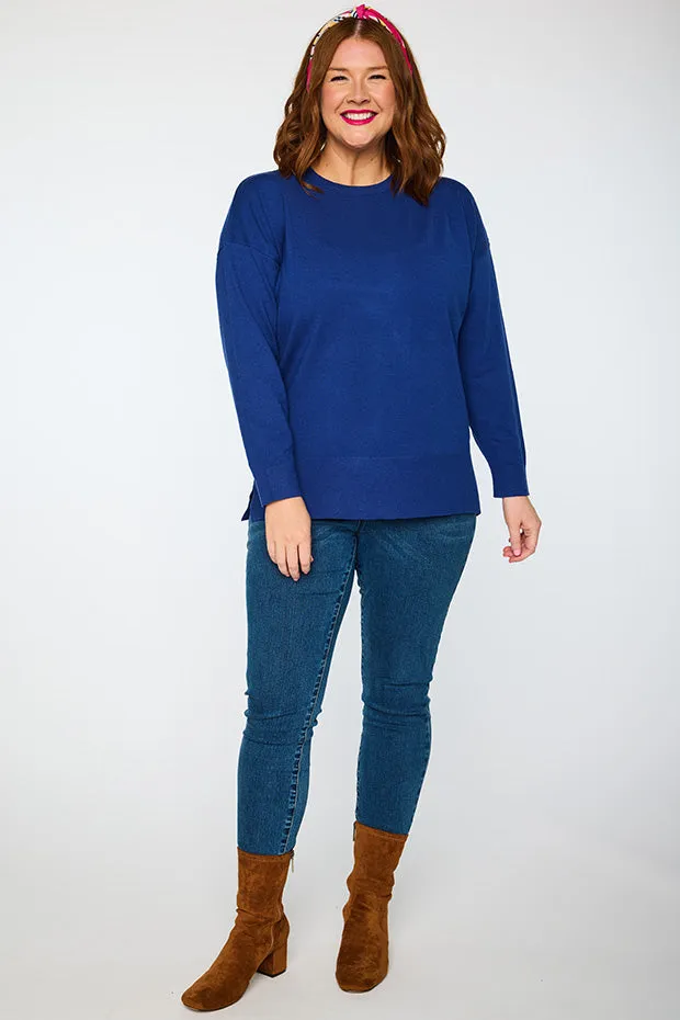 Tully Deep Cobalt Crew Knit