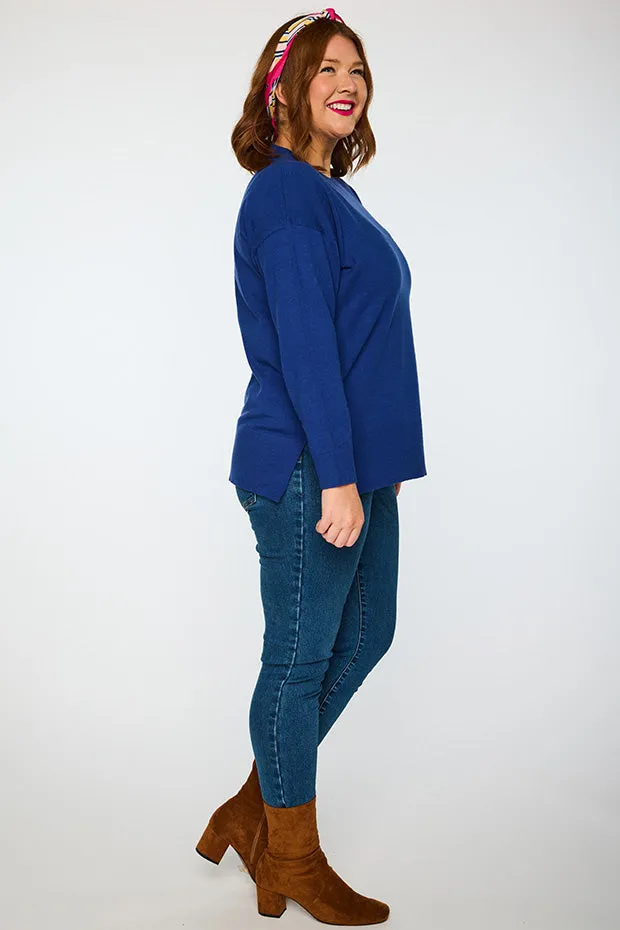 Tully Deep Cobalt Crew Knit