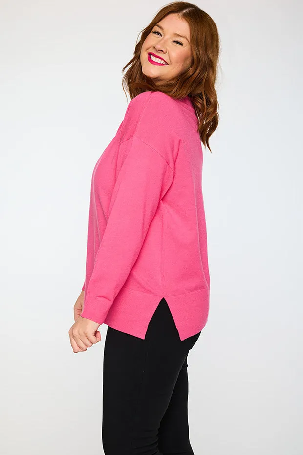 Tully Pink Crew Knit