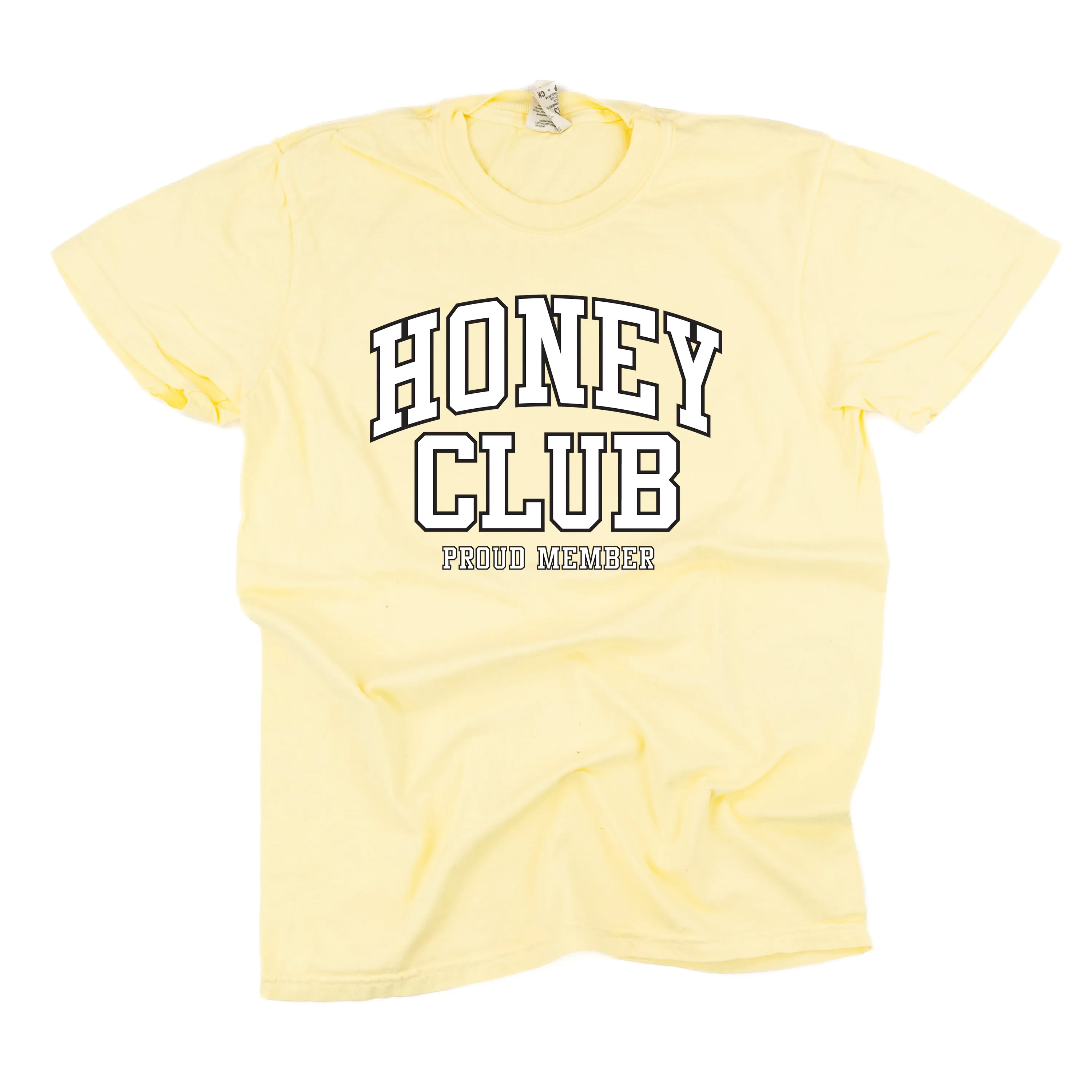 Varsity Style - HONEY Club - Proud Member - SHORT SLEEVE COMFORT COLORS TEE