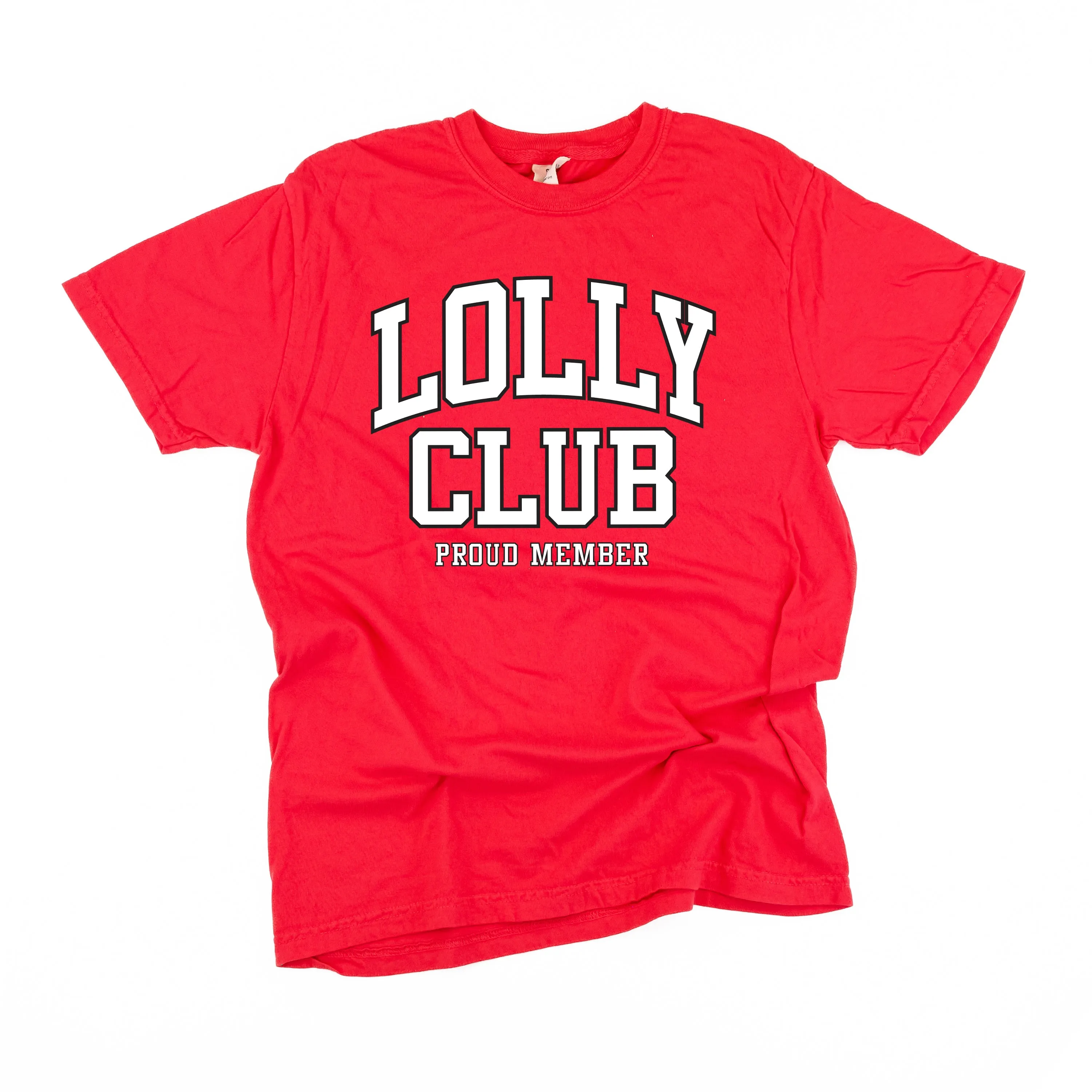 Varsity Style - LOLLY Club - Proud Member - SHORT SLEEVE COMFORT COLORS TEE