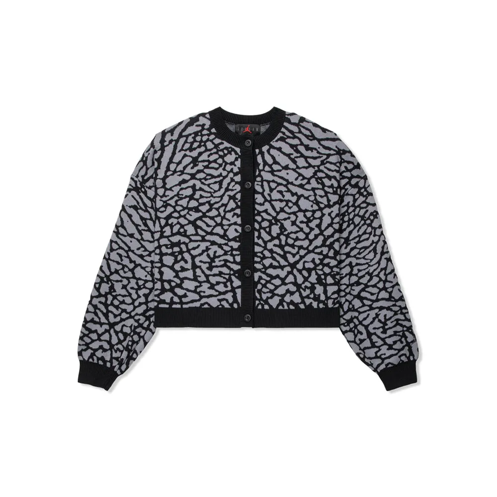 W Jordan Jacquard Knit Cardigan 'Elephant Print'