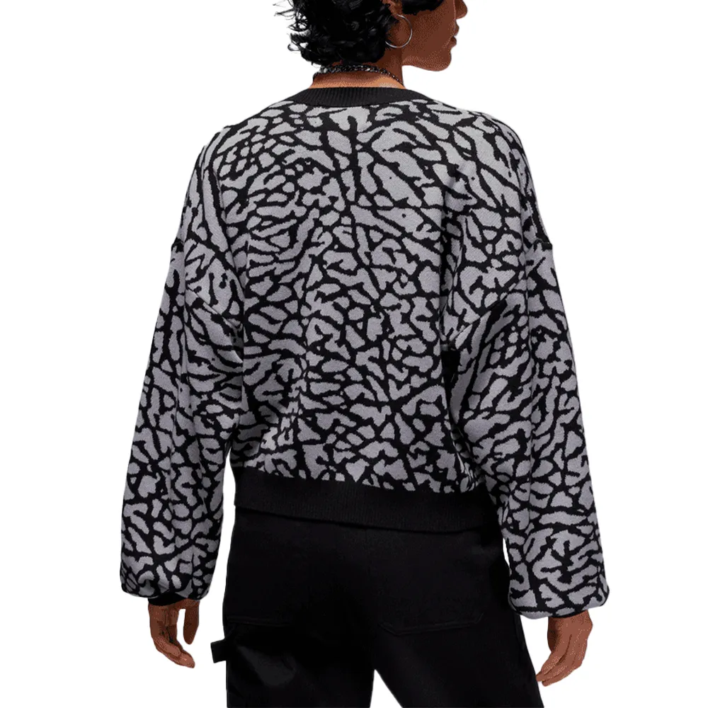 W Jordan Jacquard Knit Cardigan 'Elephant Print'