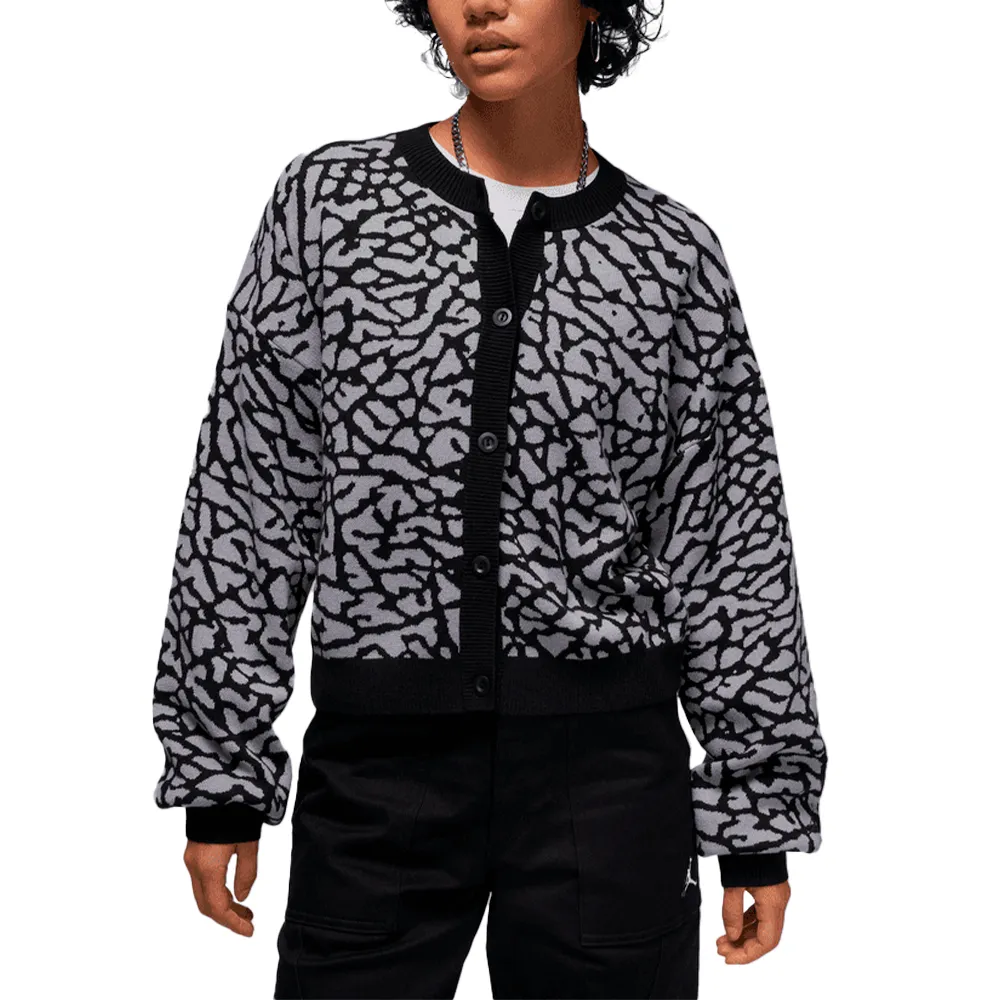 W Jordan Jacquard Knit Cardigan 'Elephant Print'