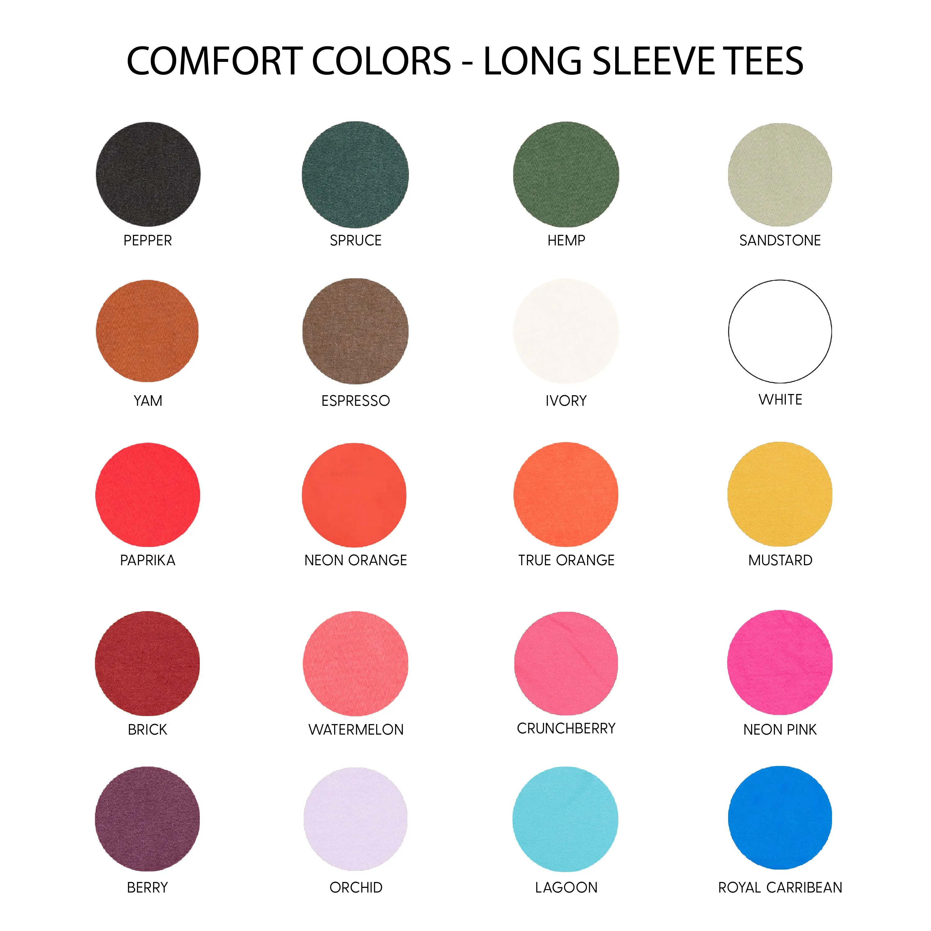 Watercolor School Supplies - LONG SLEEVE COMFORT COLORS TEE